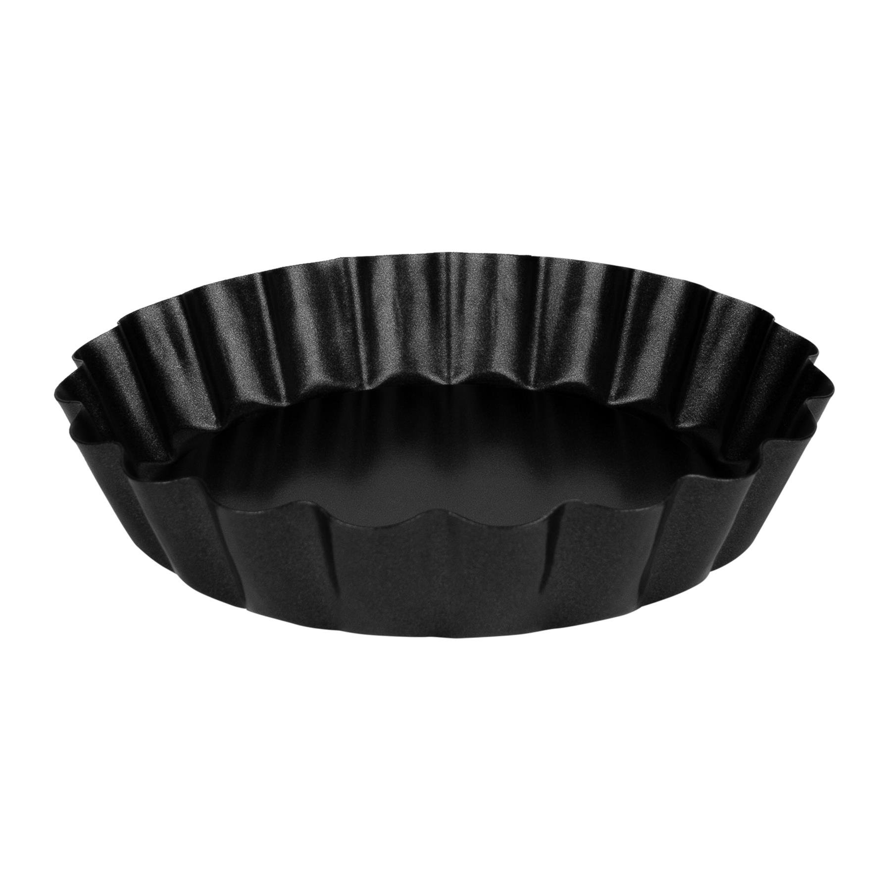 Krumble Mini Quiche vormpjes - Metaal - Zwart - Set van 6