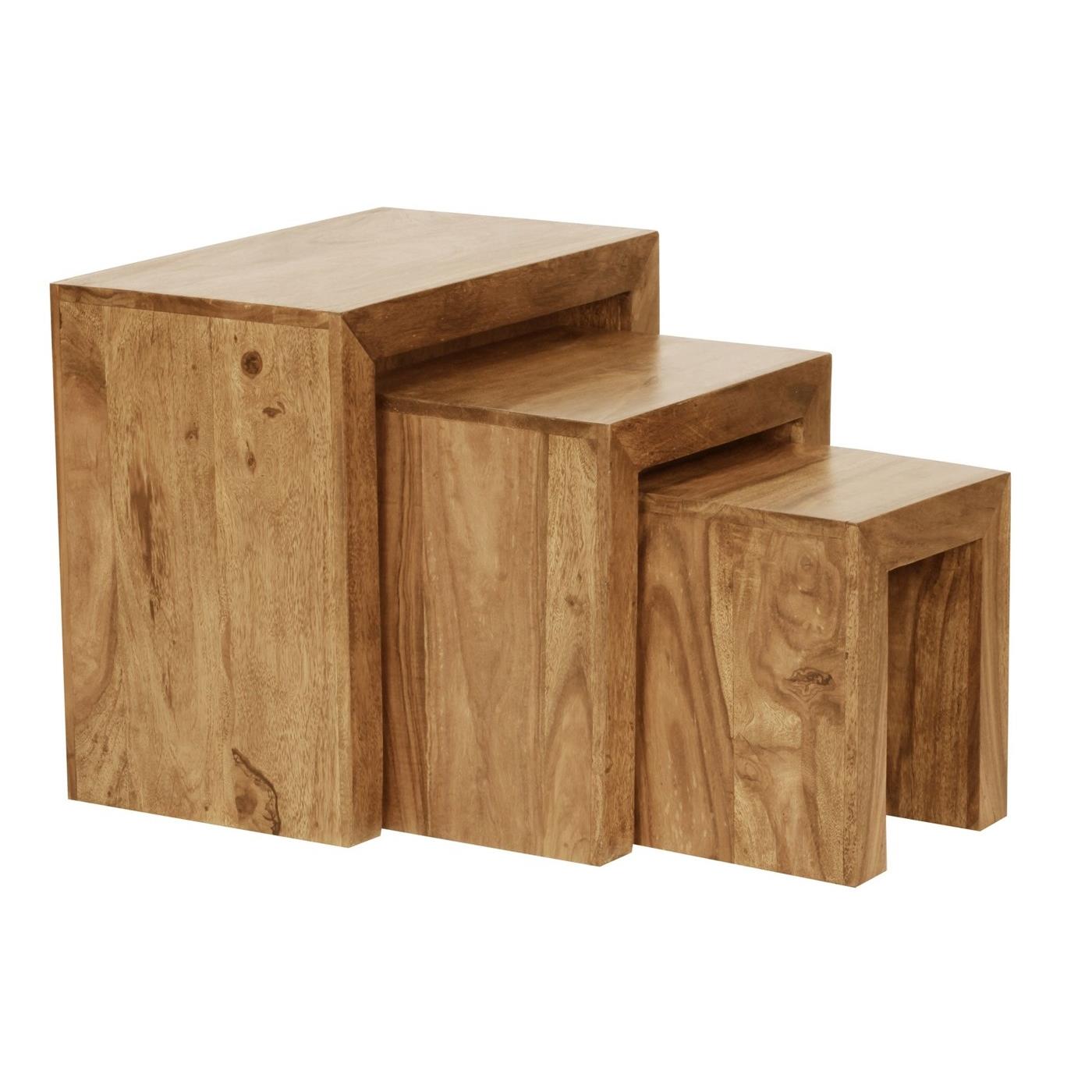 Sky Style Akazie Bijzettafel Set Bruin