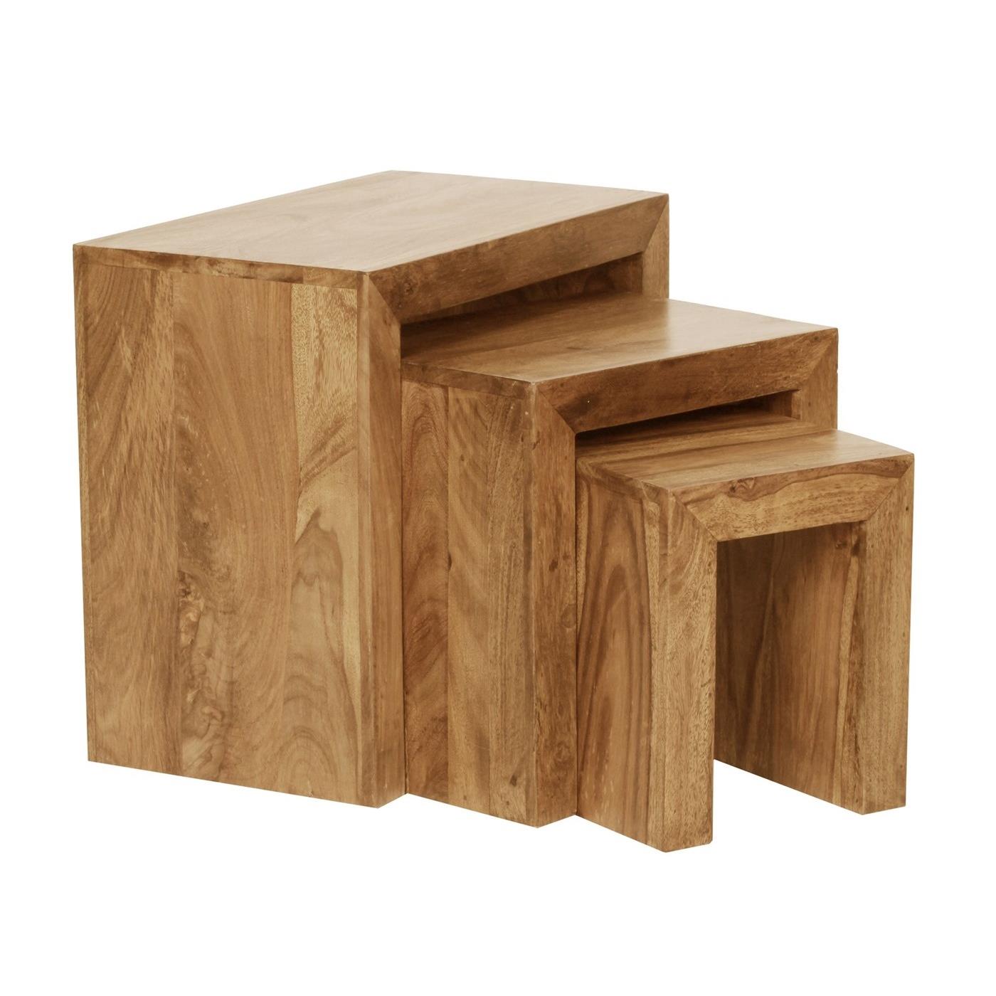 Sky Style Akazie Bijzettafel Set Bruin