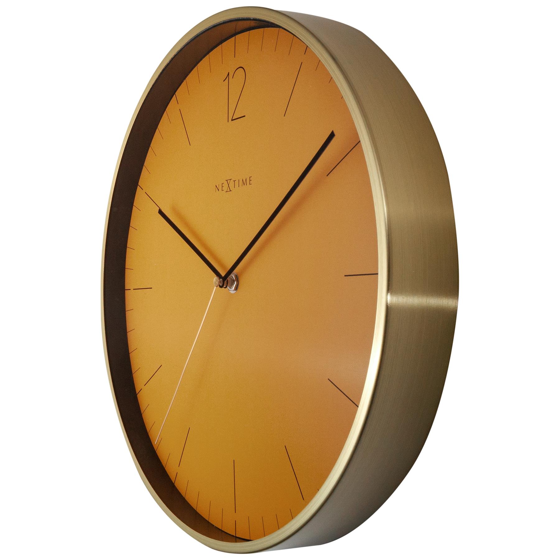 NeXtime Essential Gele Wandklok Ø 34 cm