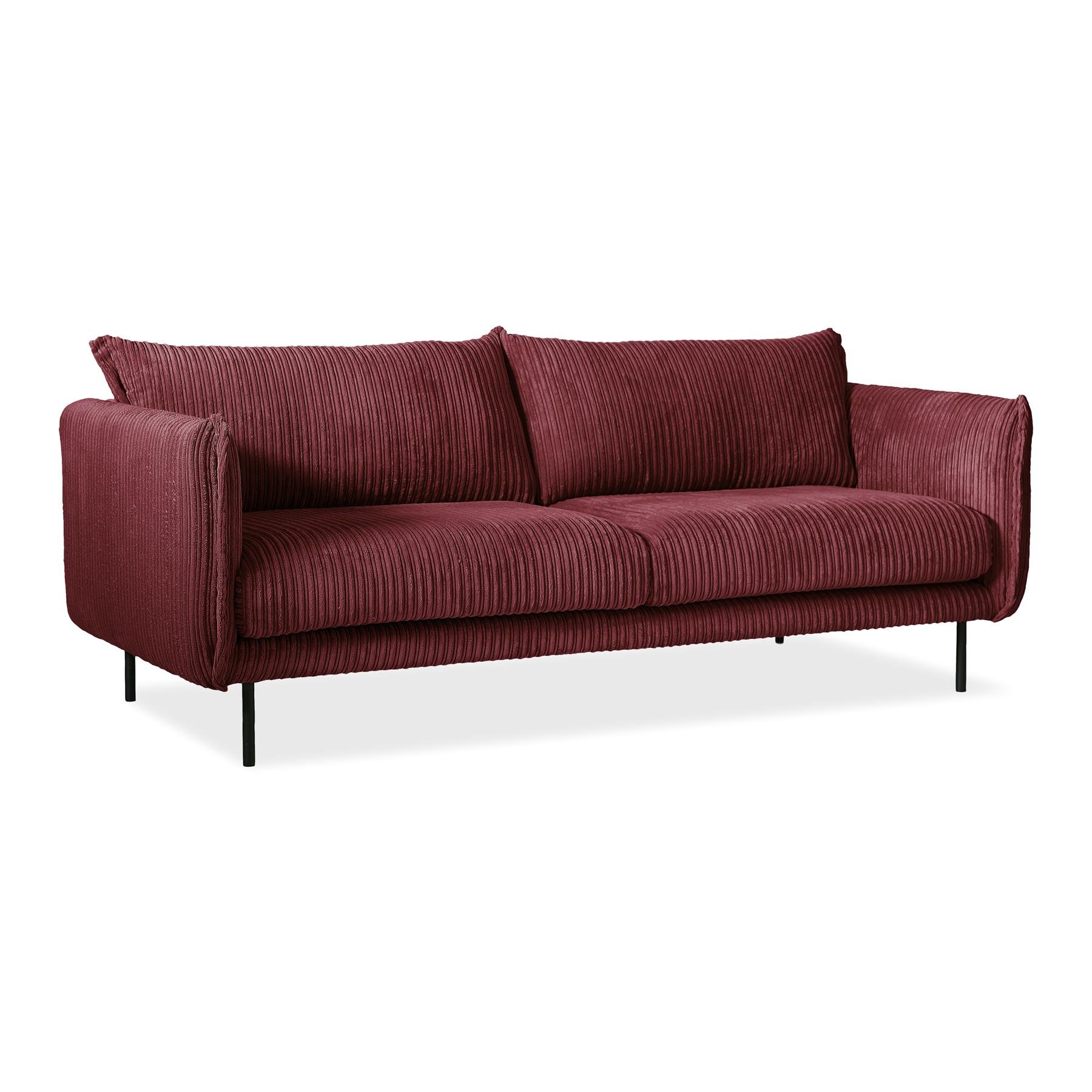 by fonQ Ribbon 3-zitsbank - Rib - Bordeaux 