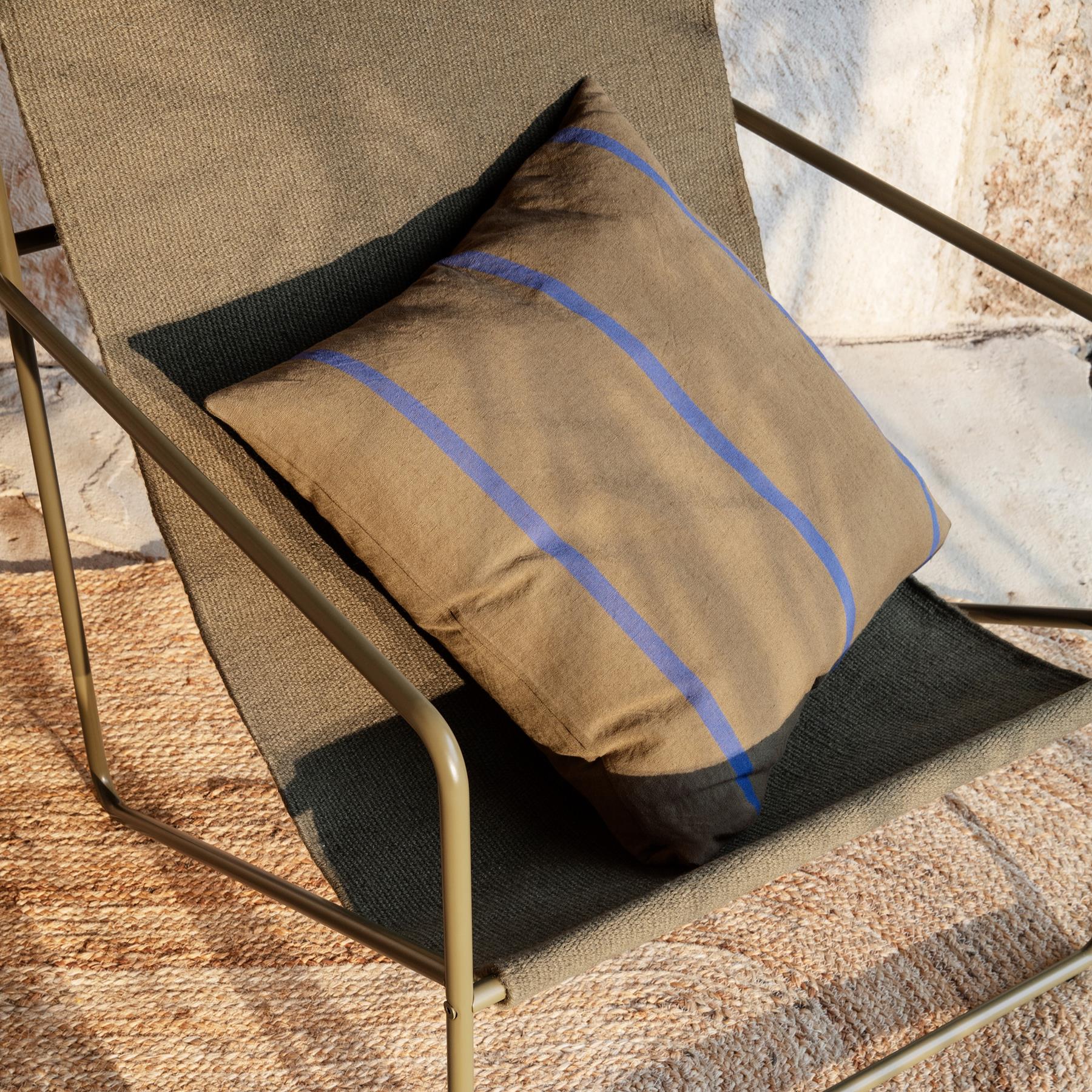 ferm LIVING Grand Sierkussen - Olive/Bright Blue