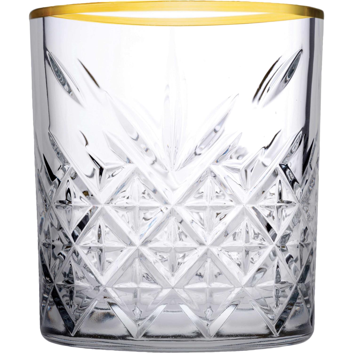 Pasabahce Tumbler met gouden rand Timeless 35.5 cl - Goud 4 stuk(s)