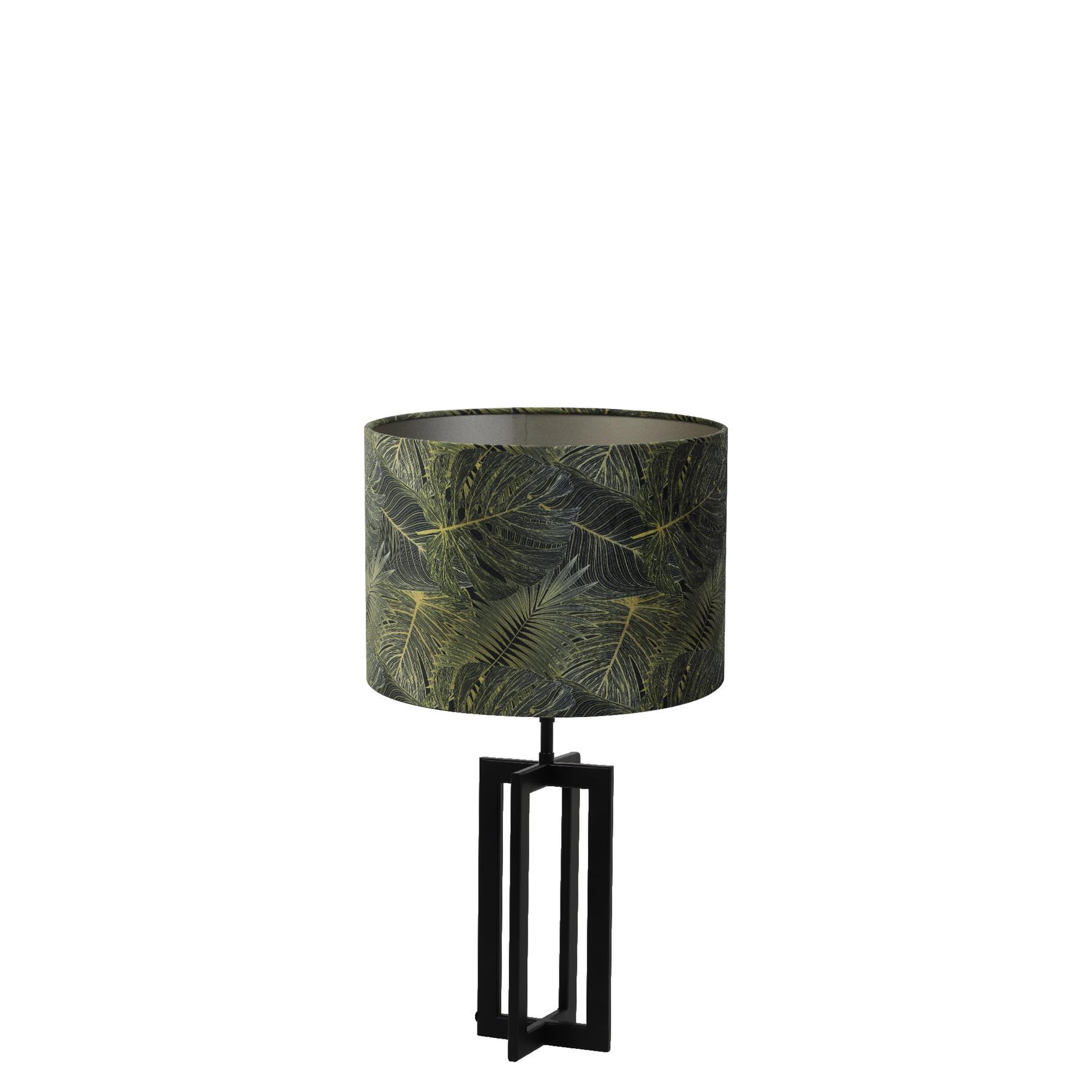 Light & Living Tafellamp Mace|Amazone - Zwart|Groen - Ø30x56cm