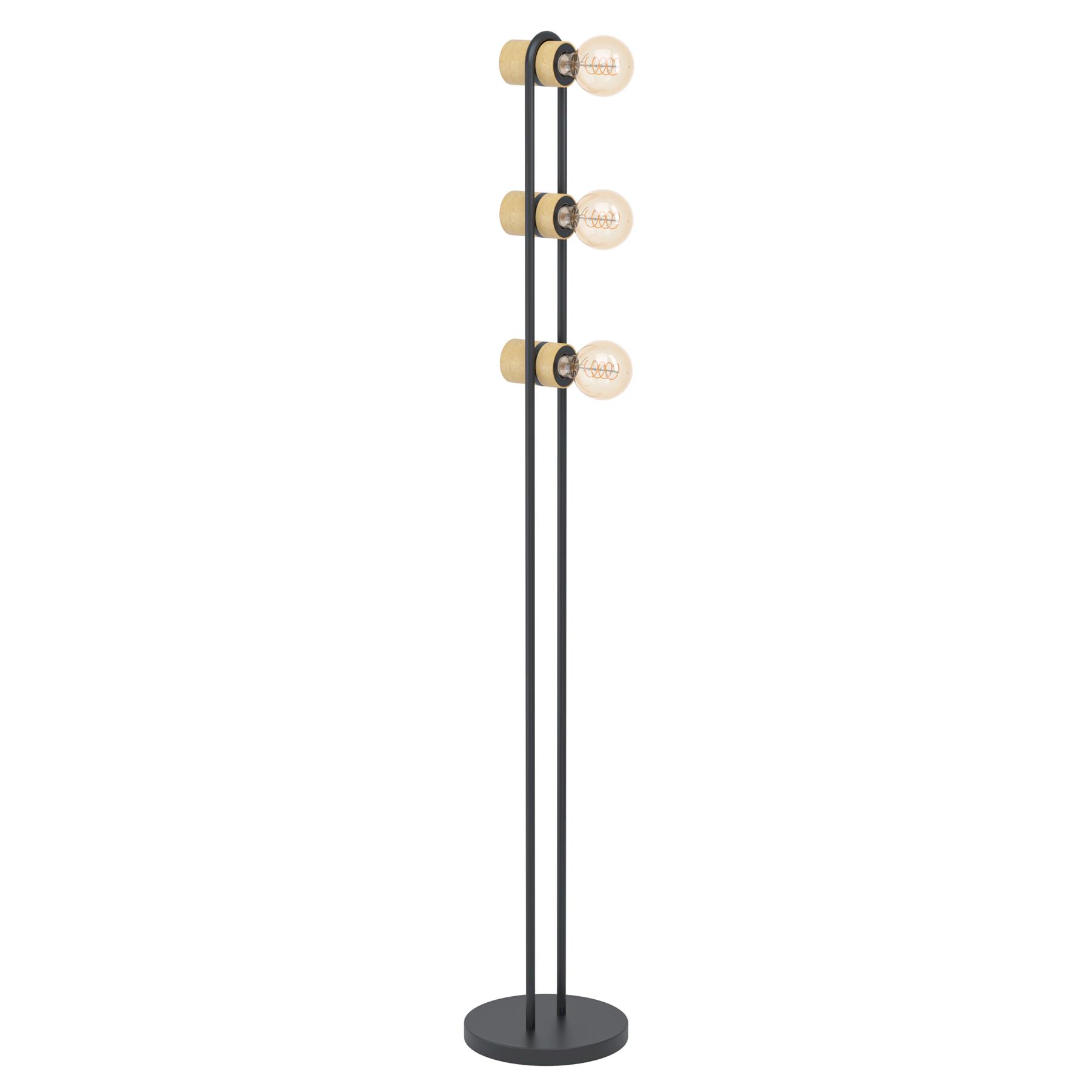 EGLO Chieveley Vloerlamp - E27 - 140,5 cm - Zwart|Bruin
