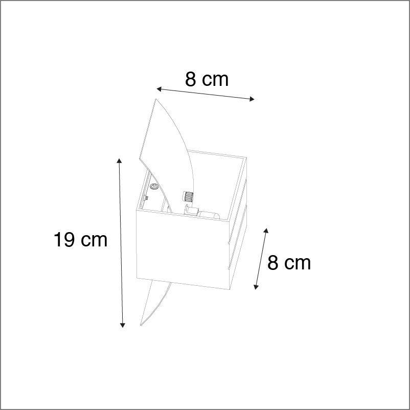 QAZQA Moderne wandlamp wit met lichteffect - Amy