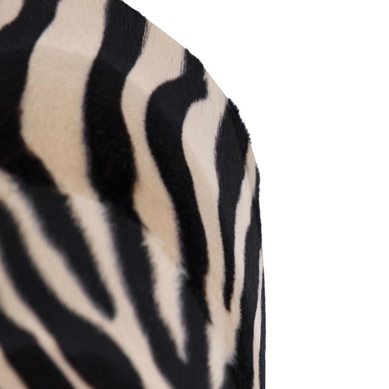 QAZQA Velours lampenkap zebra dessin 35|35|20 gouden binnenkant