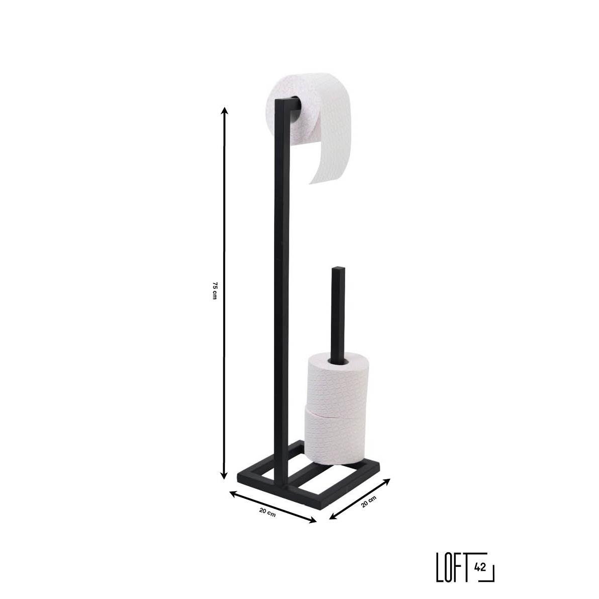 LOFT42 Jack Toiletrolhouder - Zwart - Metaal