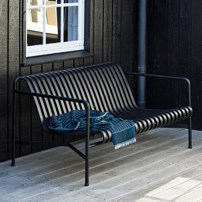 HAY Palissade Lounge 2,5-zitsbank Low - Antraciet