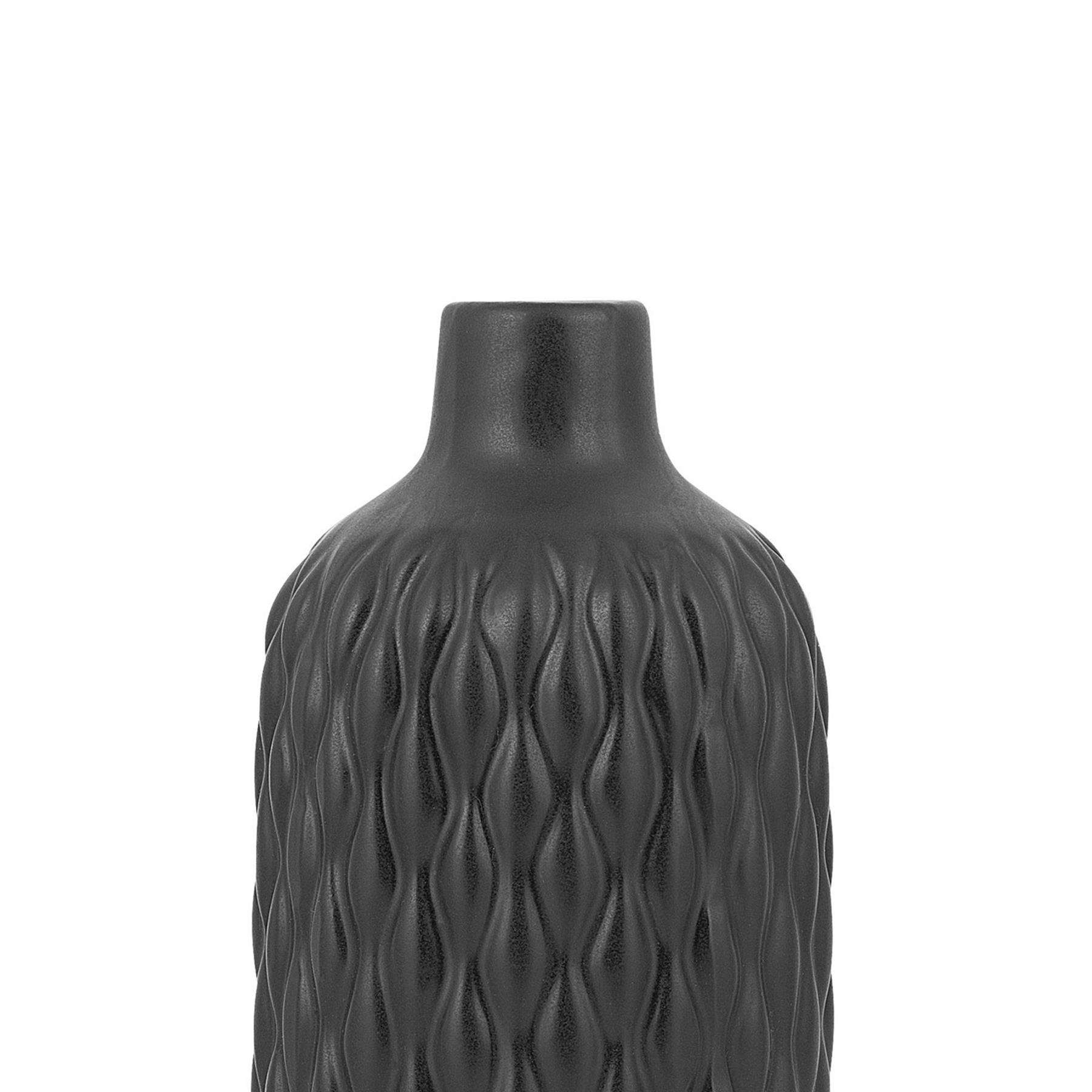 Beliani - EMAR - Decoratieve vaas - Zwart - Keramiek