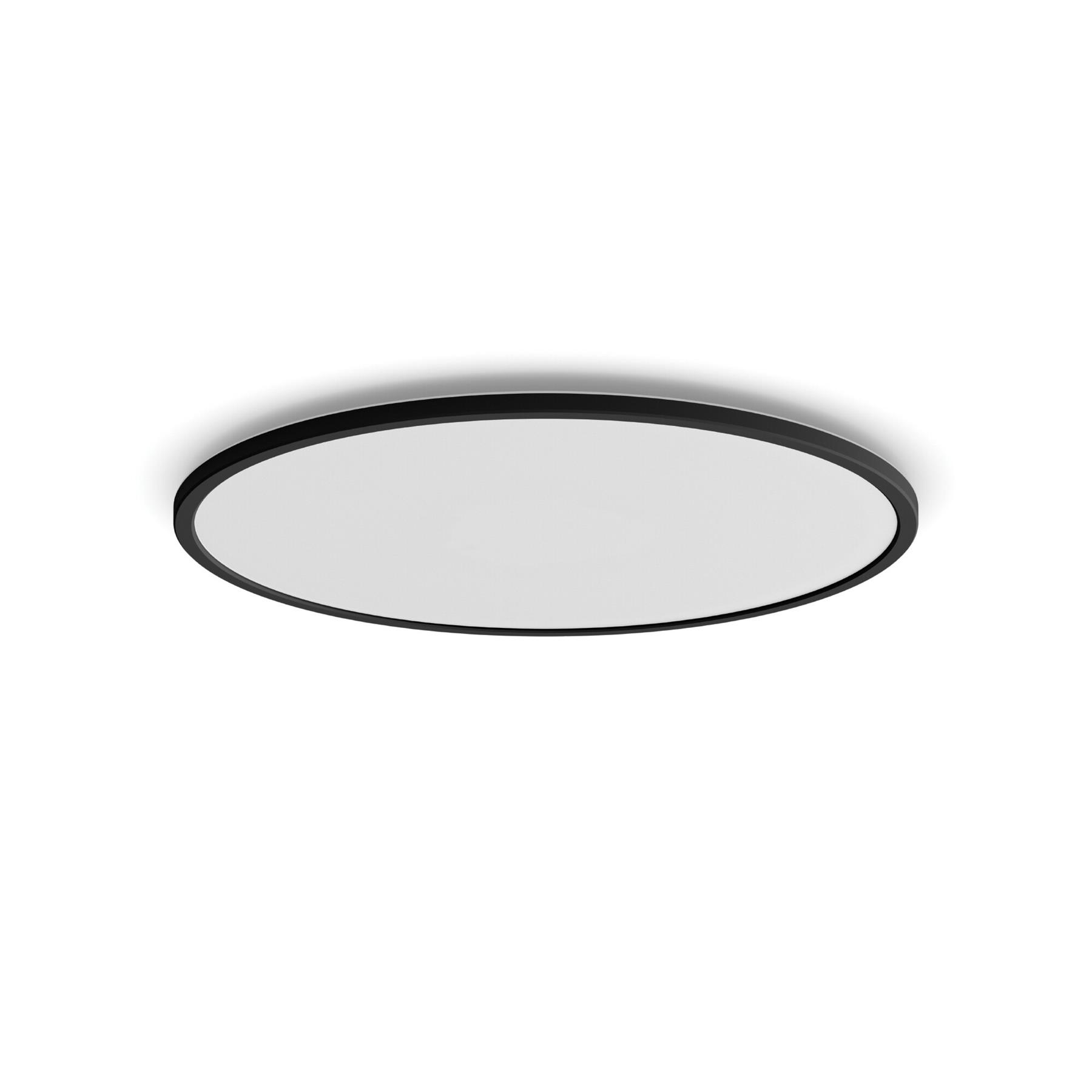 Philips SuperSlim plafondlamp - zwart -  groot - warmwit licht - 36 W