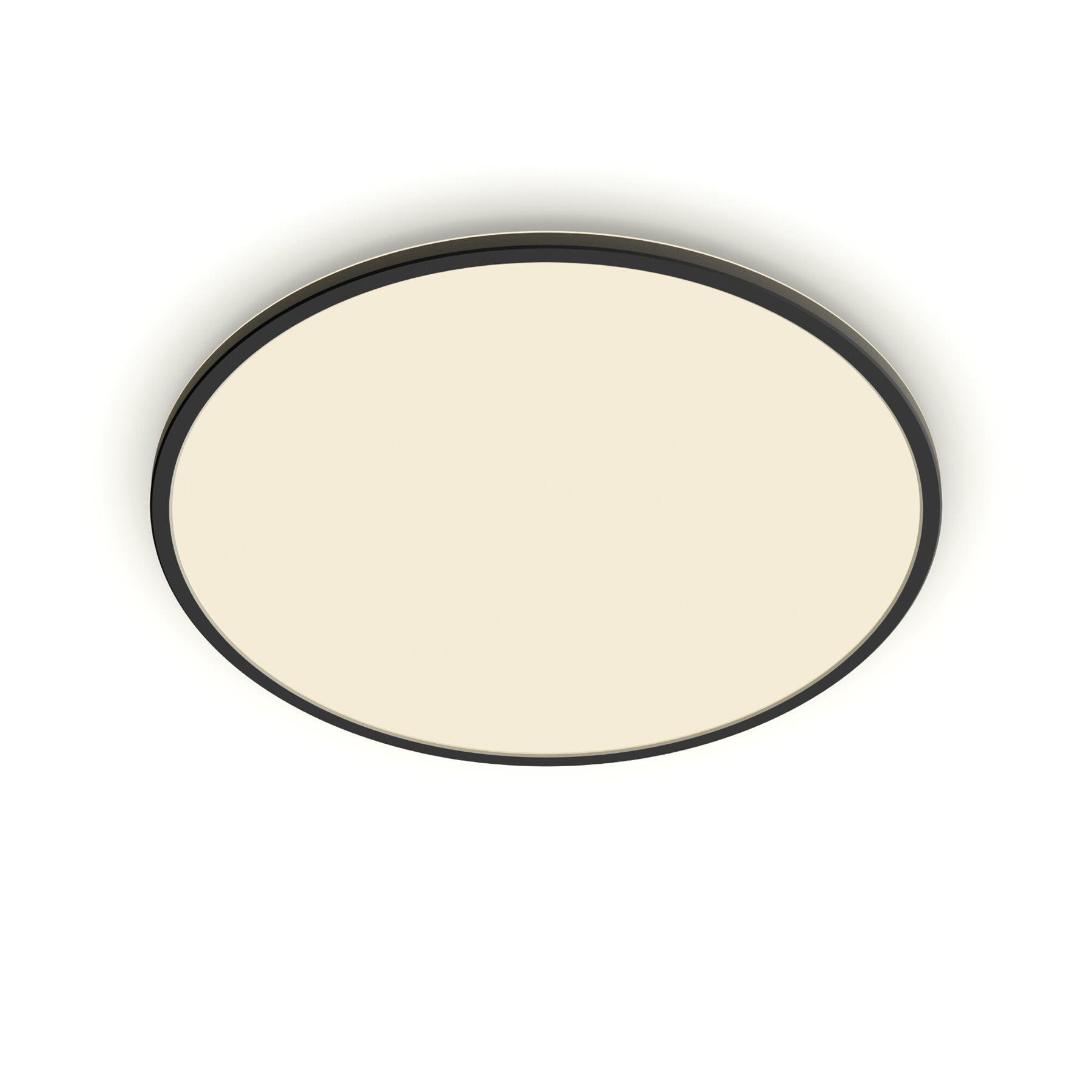 Philips SuperSlim plafondlamp - zwart -  groot - warmwit licht - 36 W