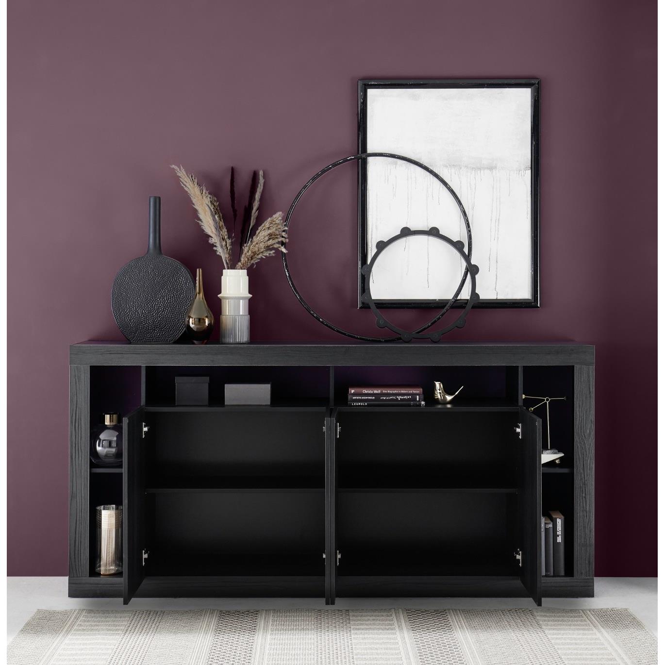 Benvenuto Design Rimini Dressoir 4-Deuren Zwart