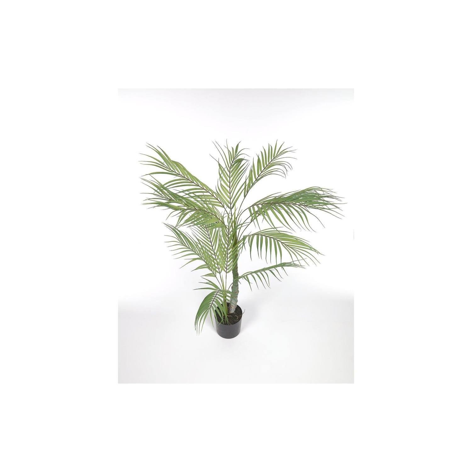 Kave Home - Kunstmatige palmboom met zwarte plantenpot 70 cm