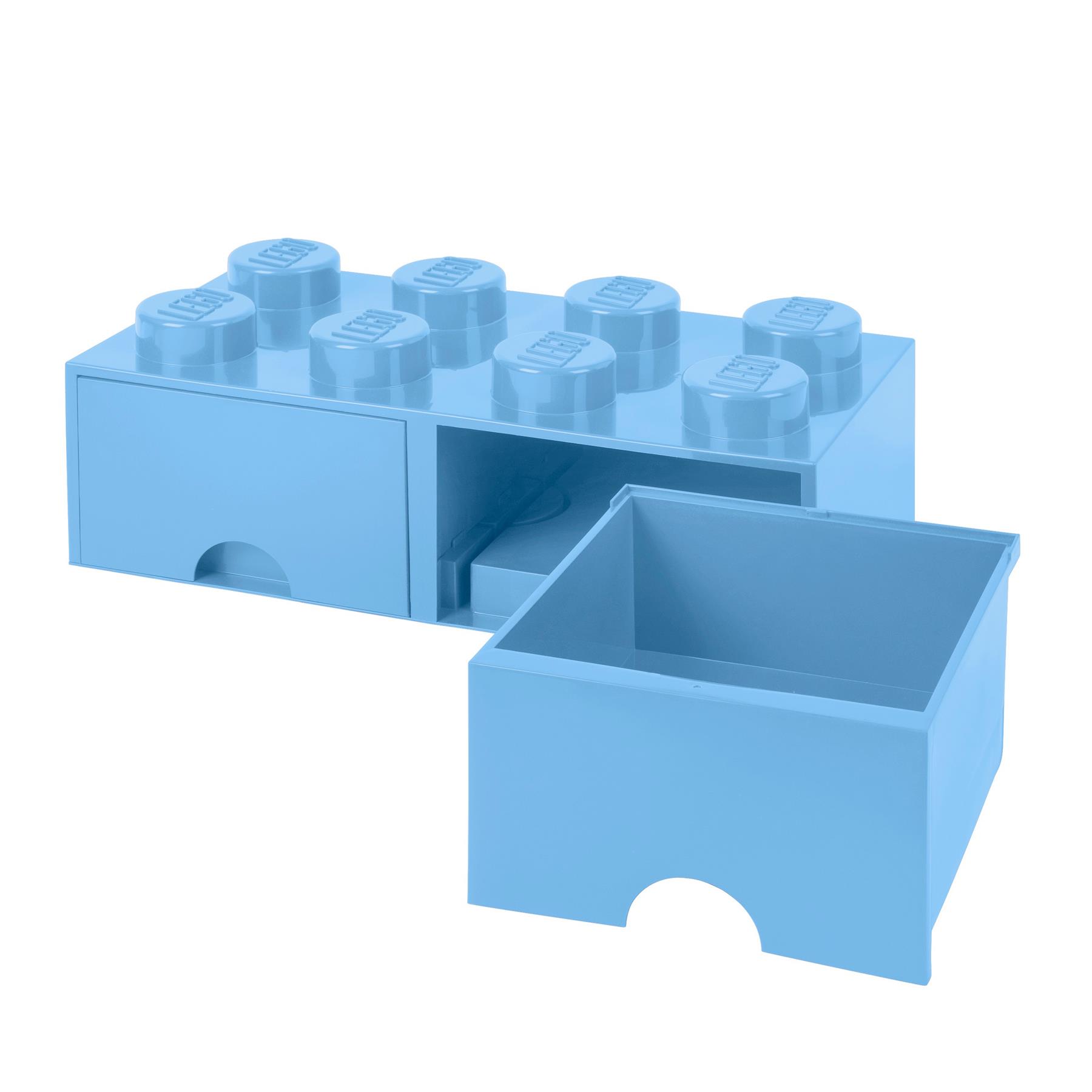 LEGO® Brick 8 Opbergbox Met Lade - Lichtblauw