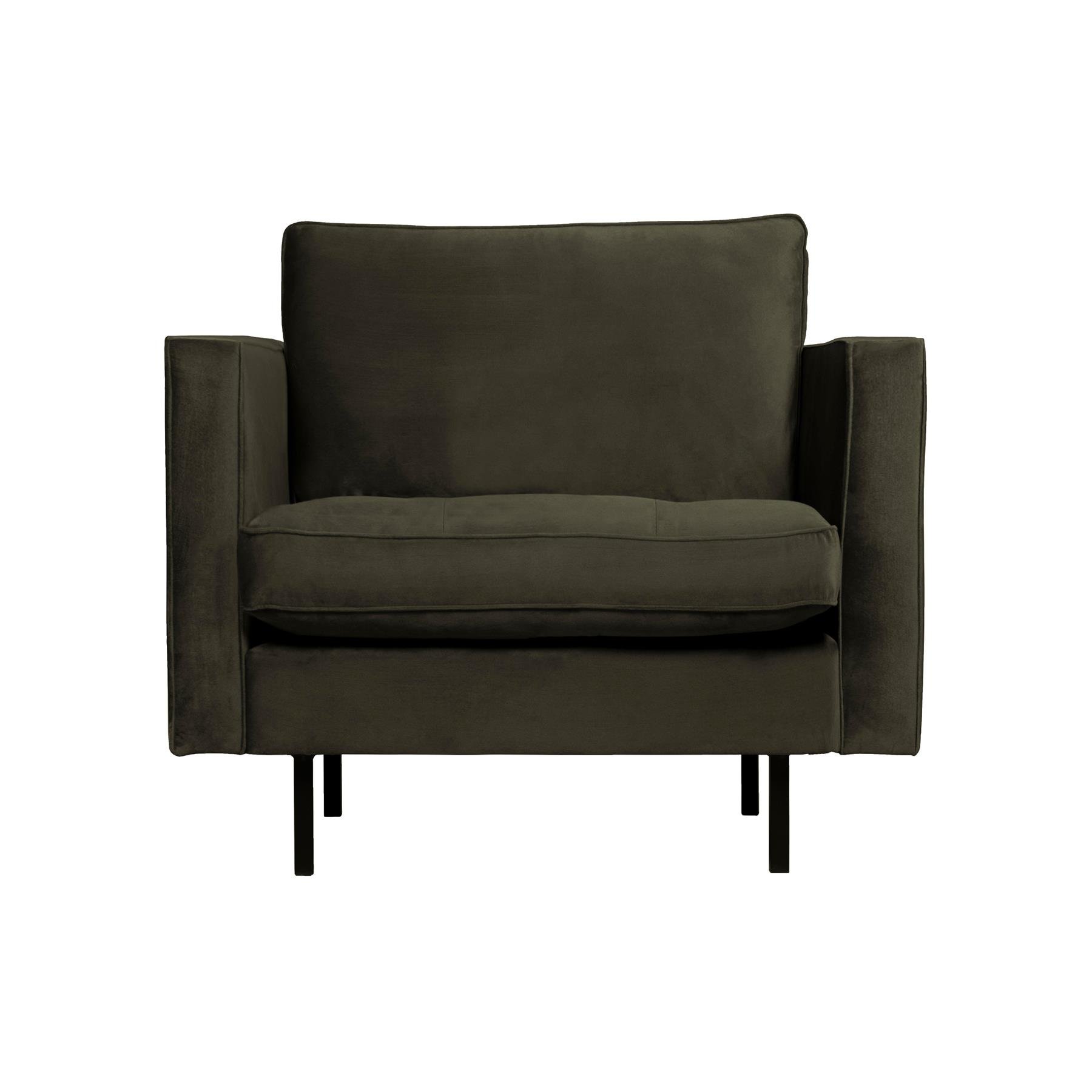 BePureHome Rodeo Classic Fauteuil - Velvet - Green Hunter