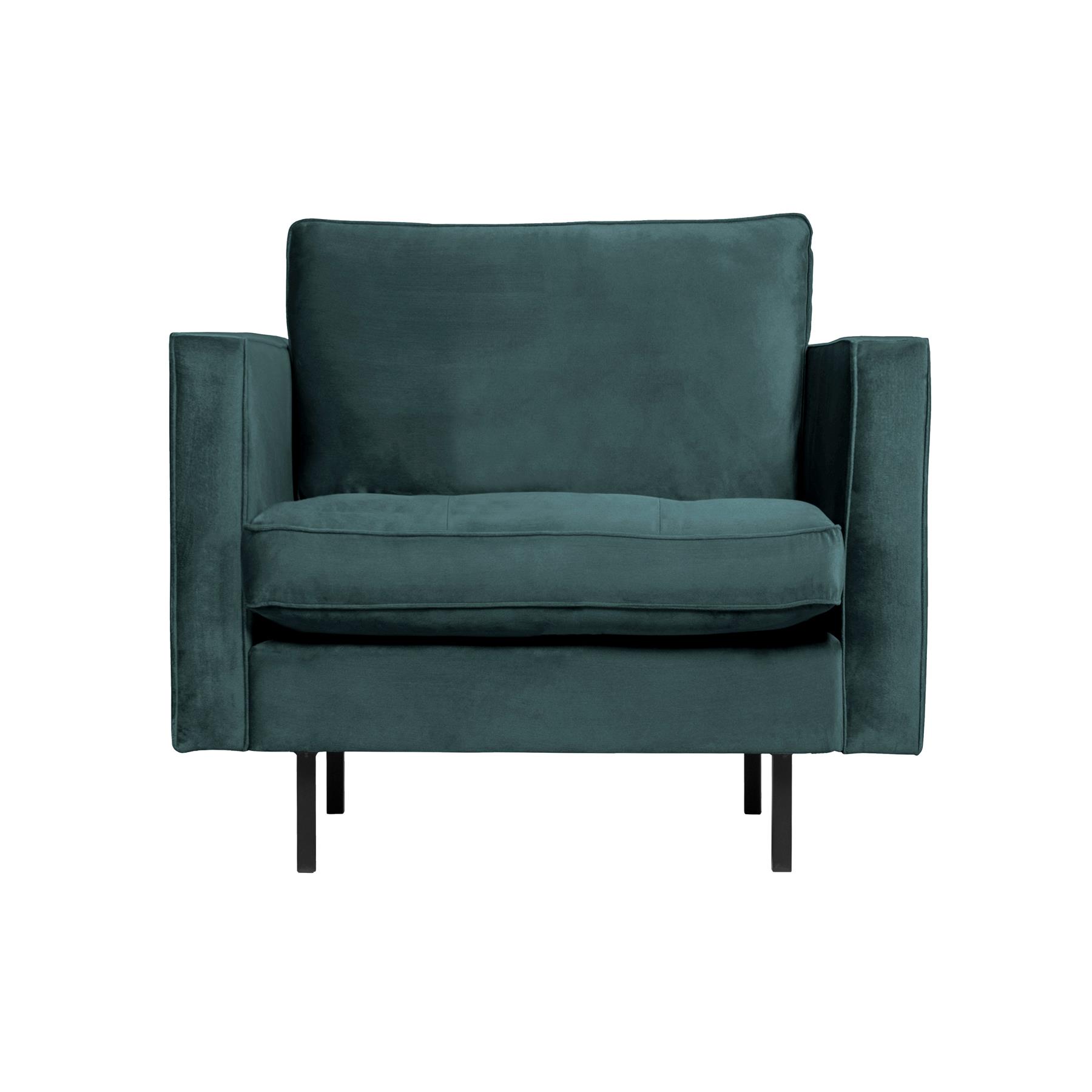 BePureHome Rodeo Classic Fauteuil - Velvet - Teal