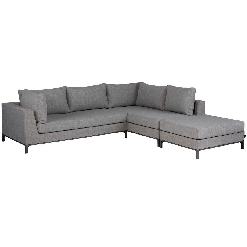Woood Sicilië Loungeset All Weather - Ash Grey - Rechts