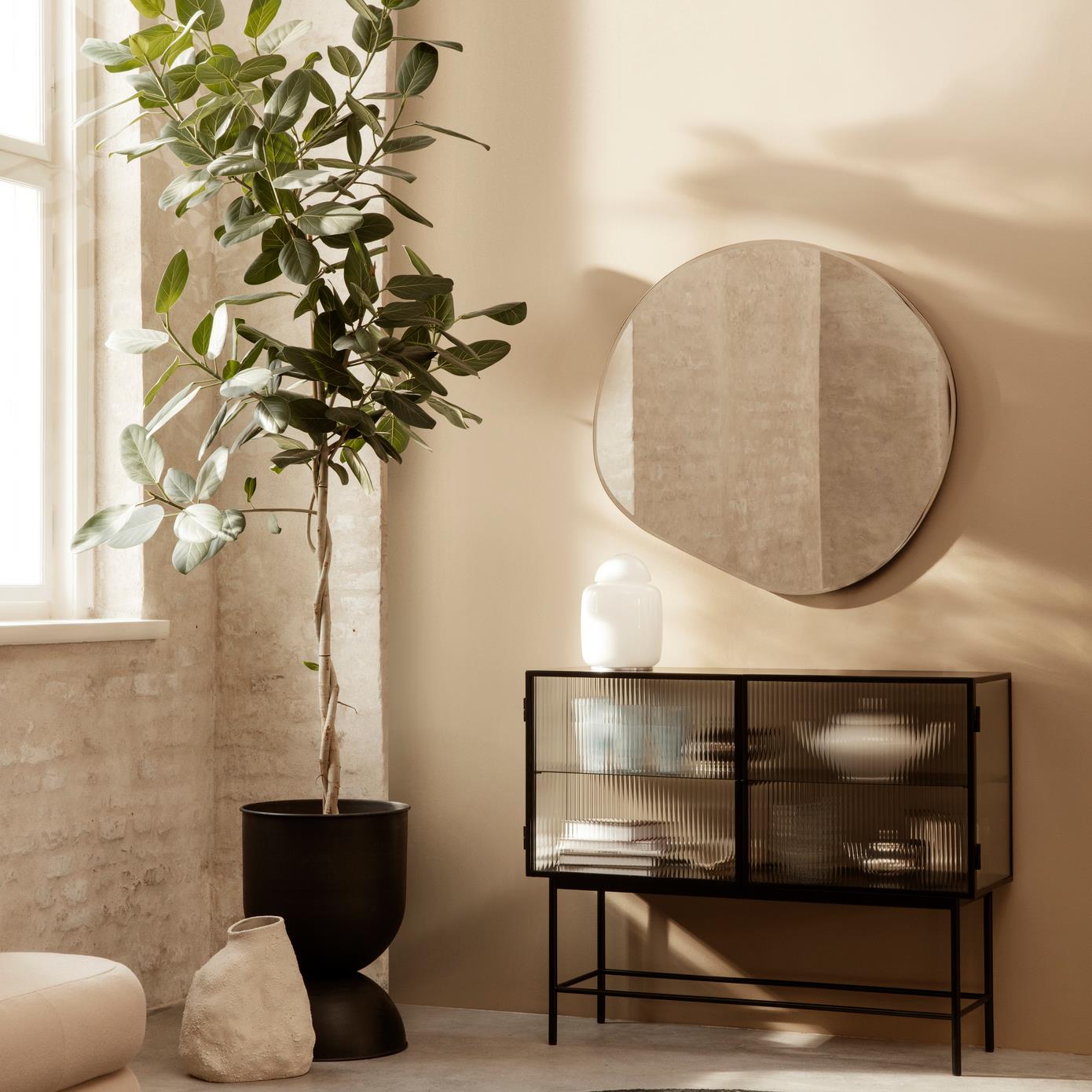 ferm LIVING Pond Spiegel - XL - Brass Frame