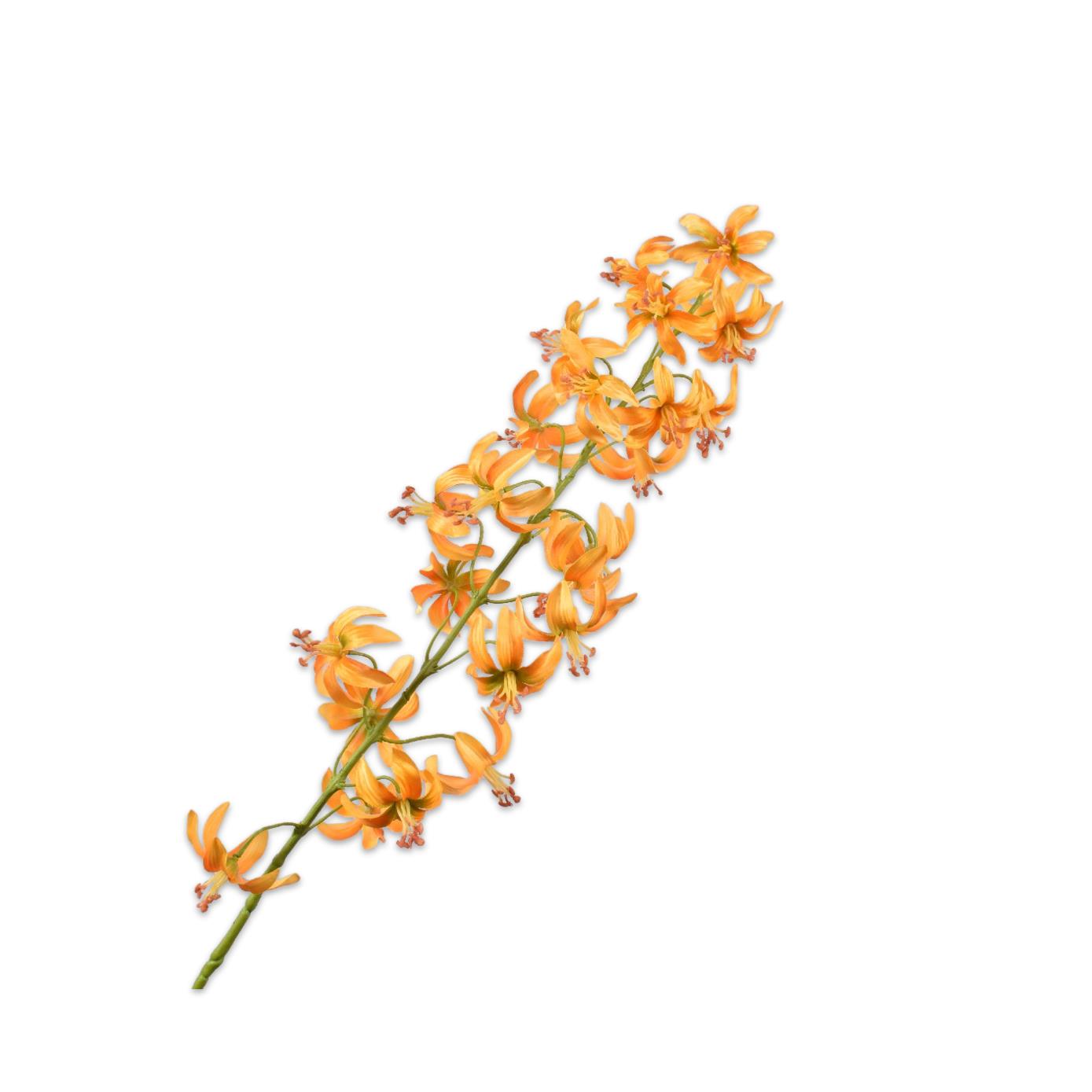 Silk-ka Zijden Bloem-Kunstbloem Lelie Steel Geel 105 cm