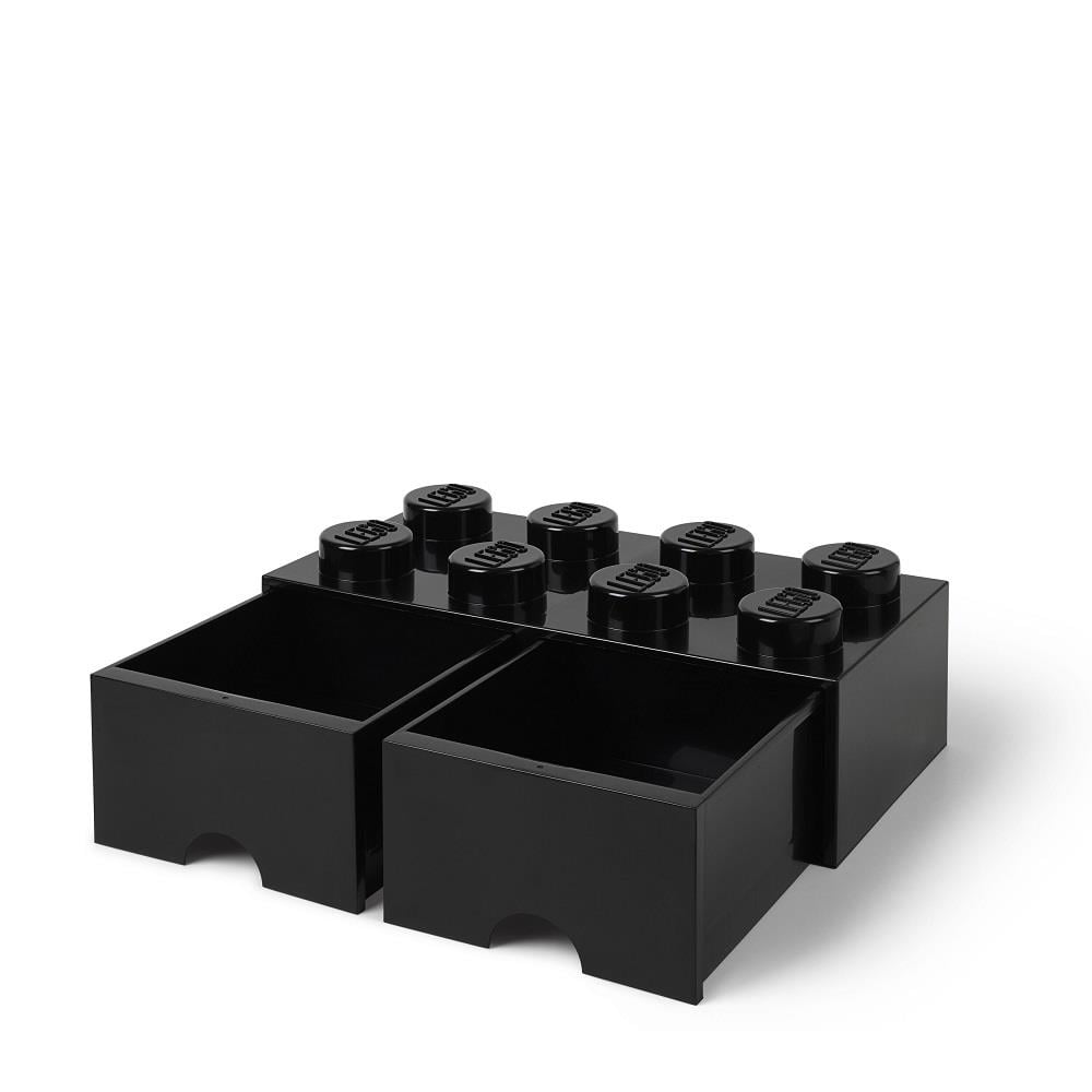 LEGO - Opberglade Brick 8, Zwart - LEGO
