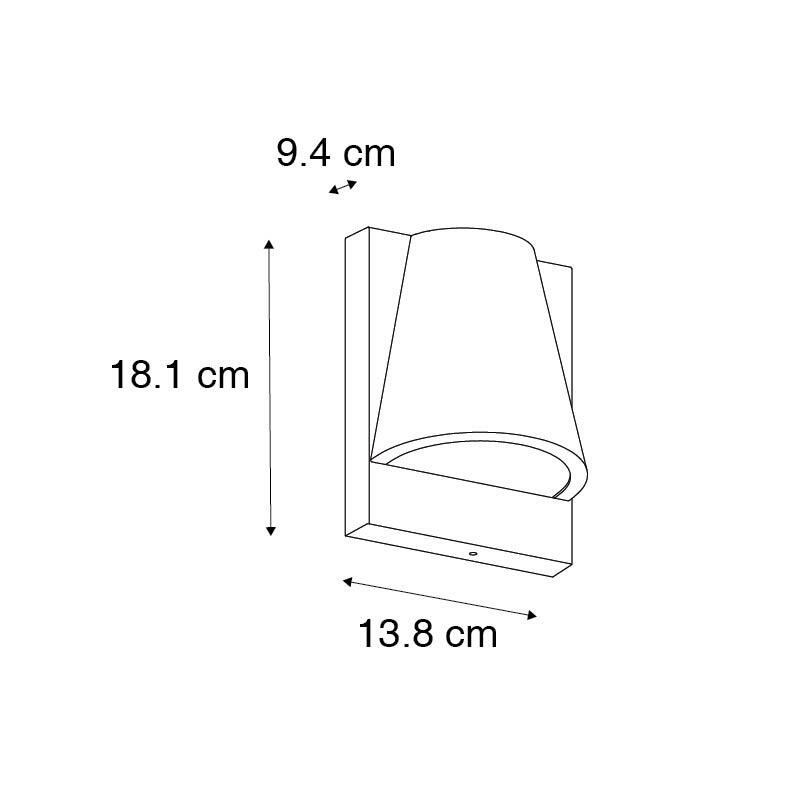 QAZQA Buiten wandlamp zwart IP44 met bewegingsmelder - Femke