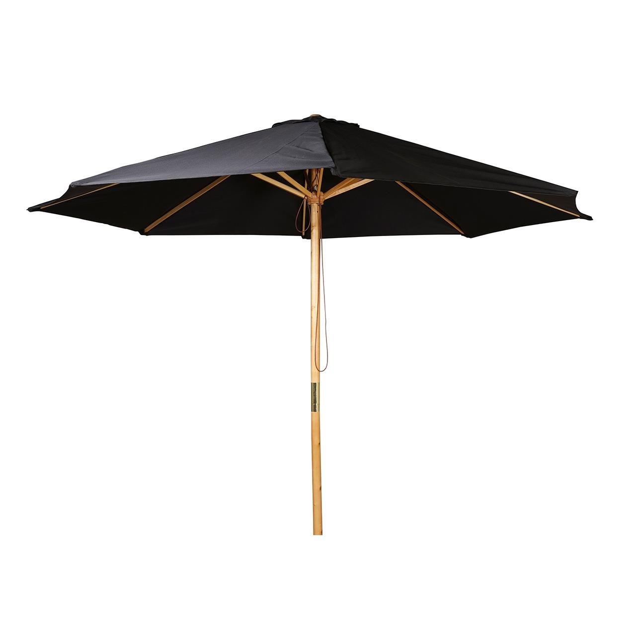 Hioshop Naxos parasol zwart, natuur.
