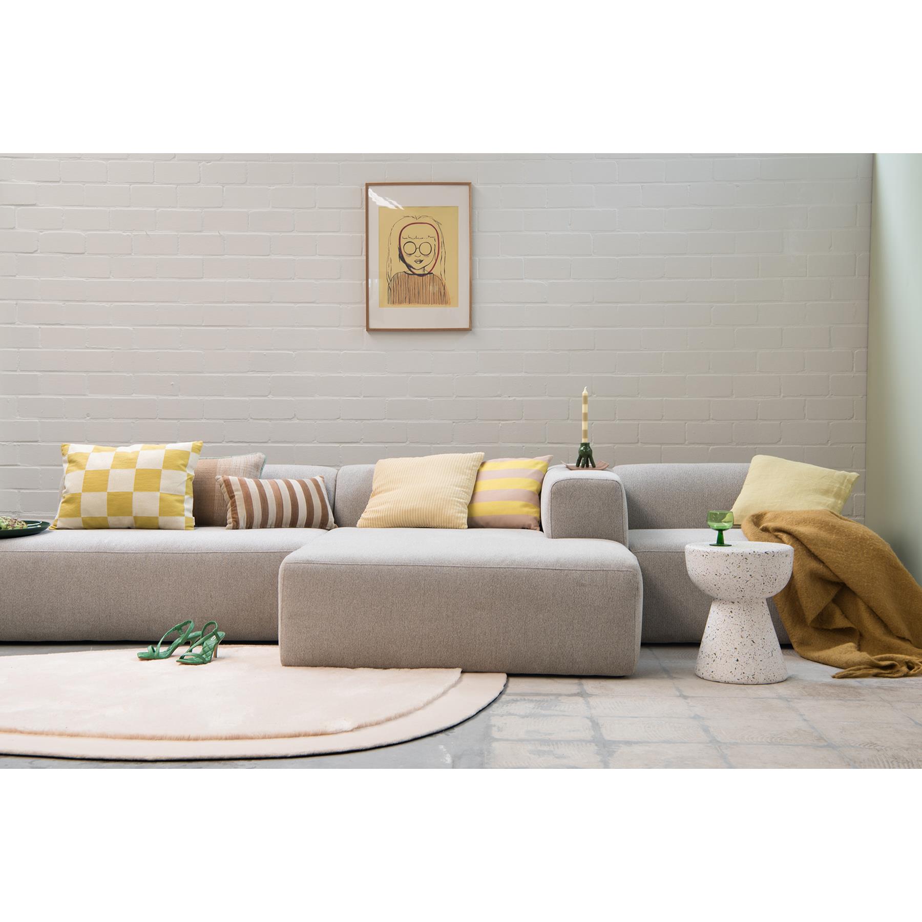 4X6 SOFA X6 modulaire hoekbank B rechts  beige melange - 288 cm