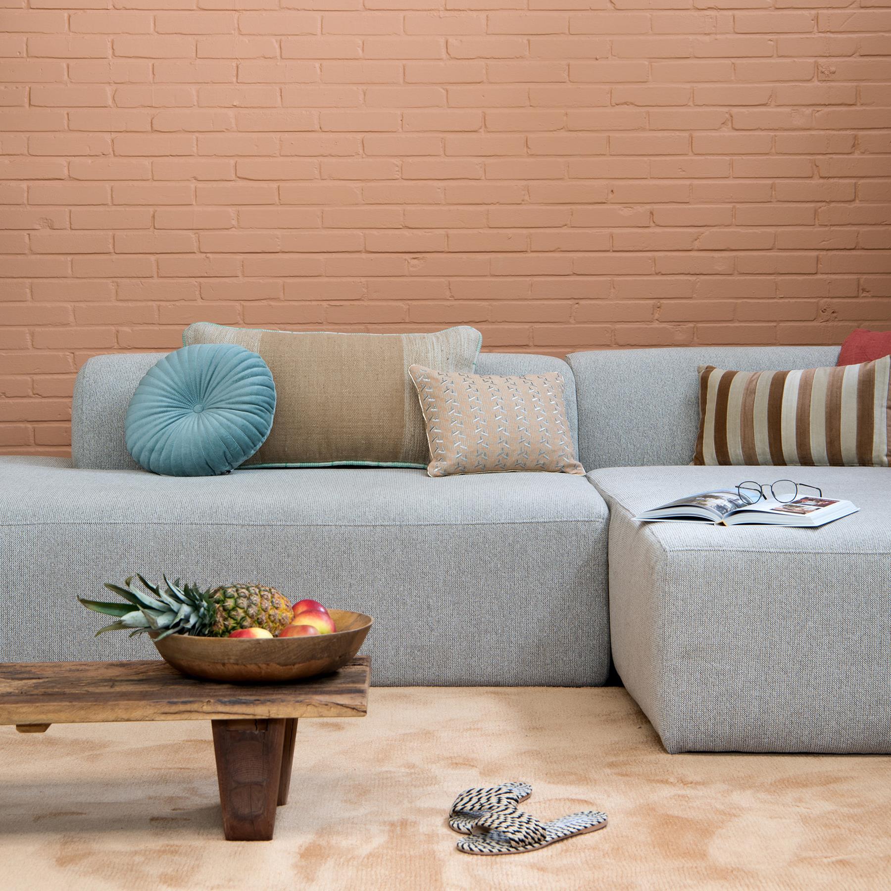 4X6 SOFA X6 modulaire hoekbank B rechts  beige melange - 288 cm