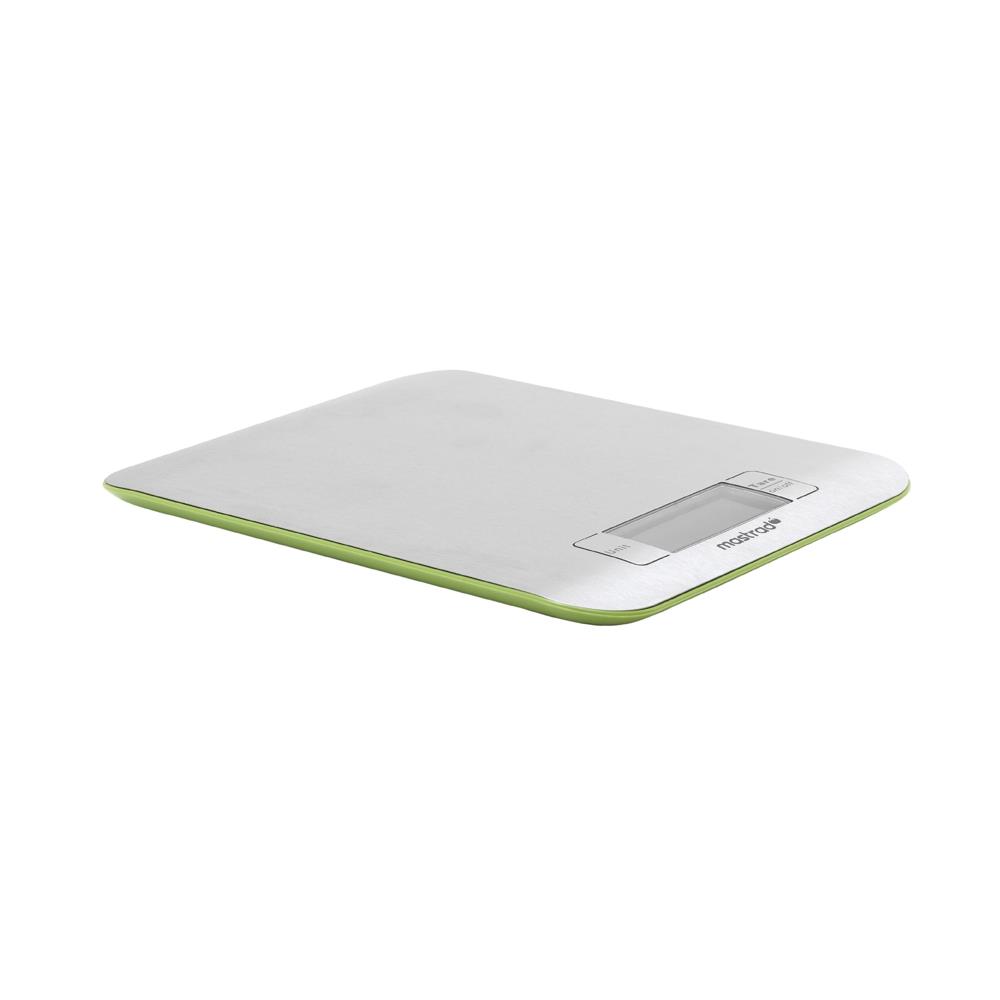 Mastrad - Keukenweegschaal, RVS, 5 kg, Groen - Mastrad