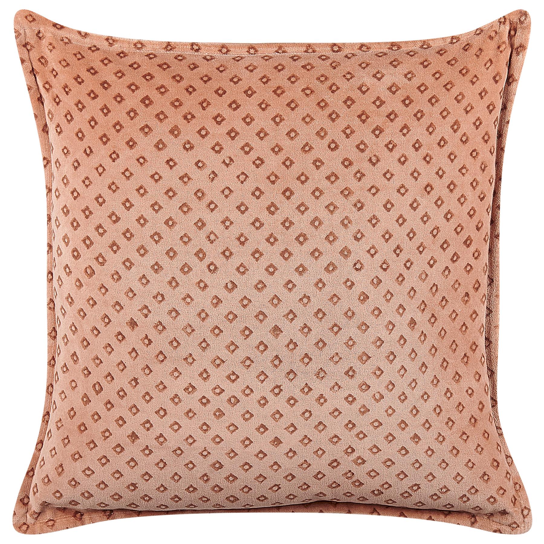Beliani-RHODOCOMA -Sierkussen set van 2-Roze-45 x 45 cm-Fluweel