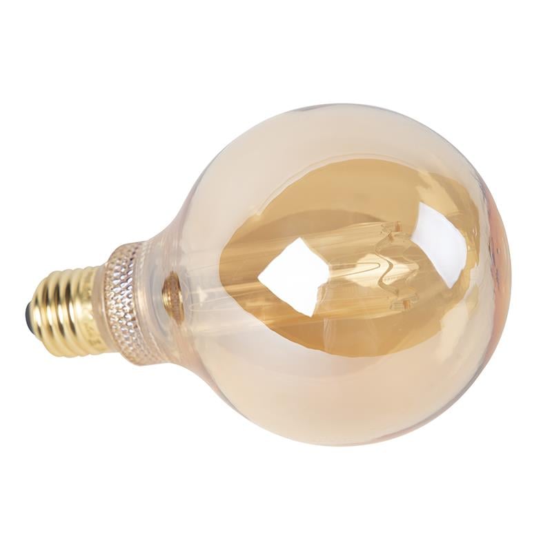 LUEDD LED lamp G95 E27 5W 1800K amber 3-staps dimbaar