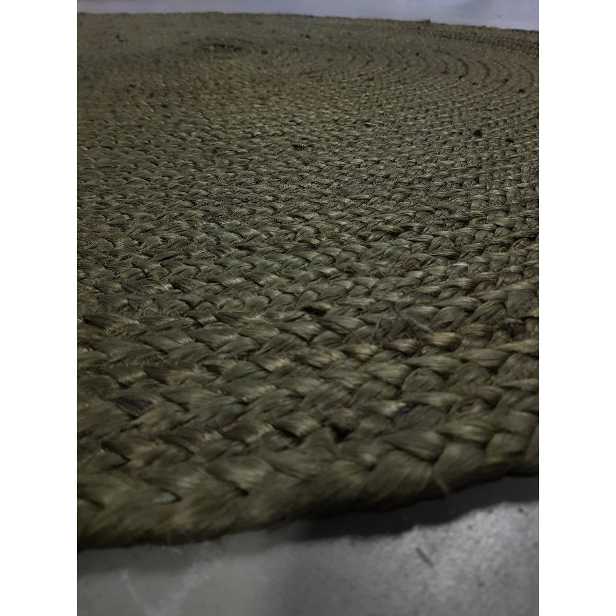 Interieur05 Rond vloerkleed Jute Groen - 150 cm (M)