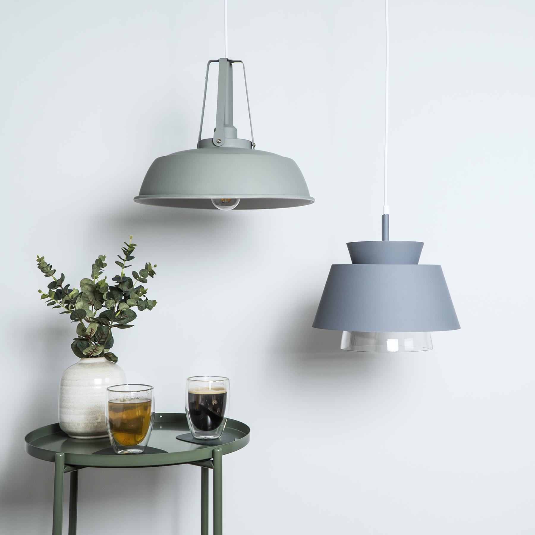 QUVIO Hanglamp rond grijs - QUV5080L-GREY