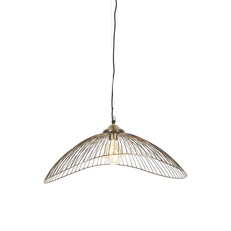 QAZQA Design hanglamp messing draad 64cm - Pia