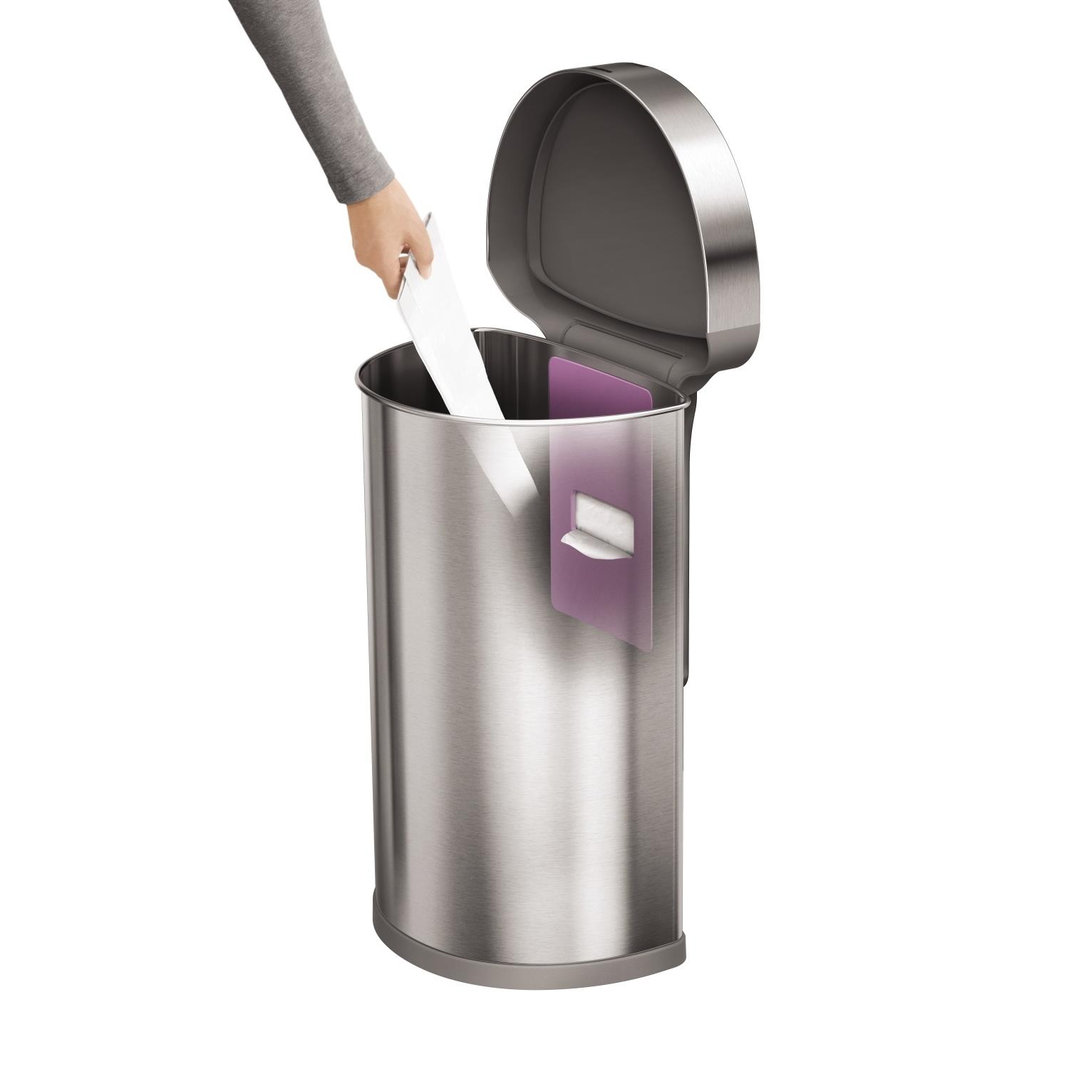 Simplehuman Semi-Round Liner Pocket Sensor Afvalemmer 45 Liter