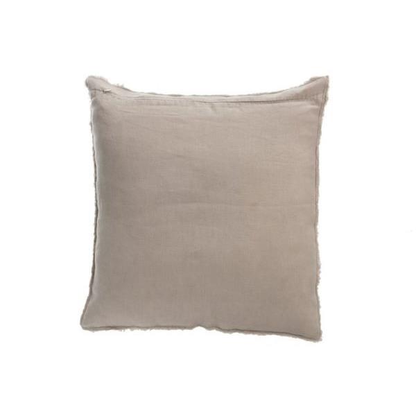 J-Line Sierkussen Stonewashed Linnen Bruin 45x45