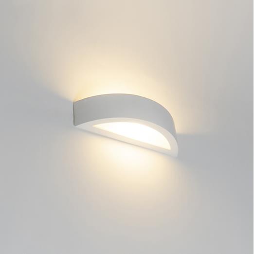 QAZQA Landelijke wandlamp gips wit - Aurel Novo