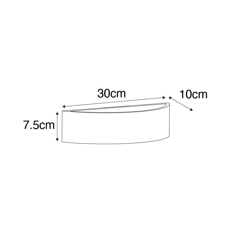 QAZQA Landelijke wandlamp gips wit - Aurel Novo