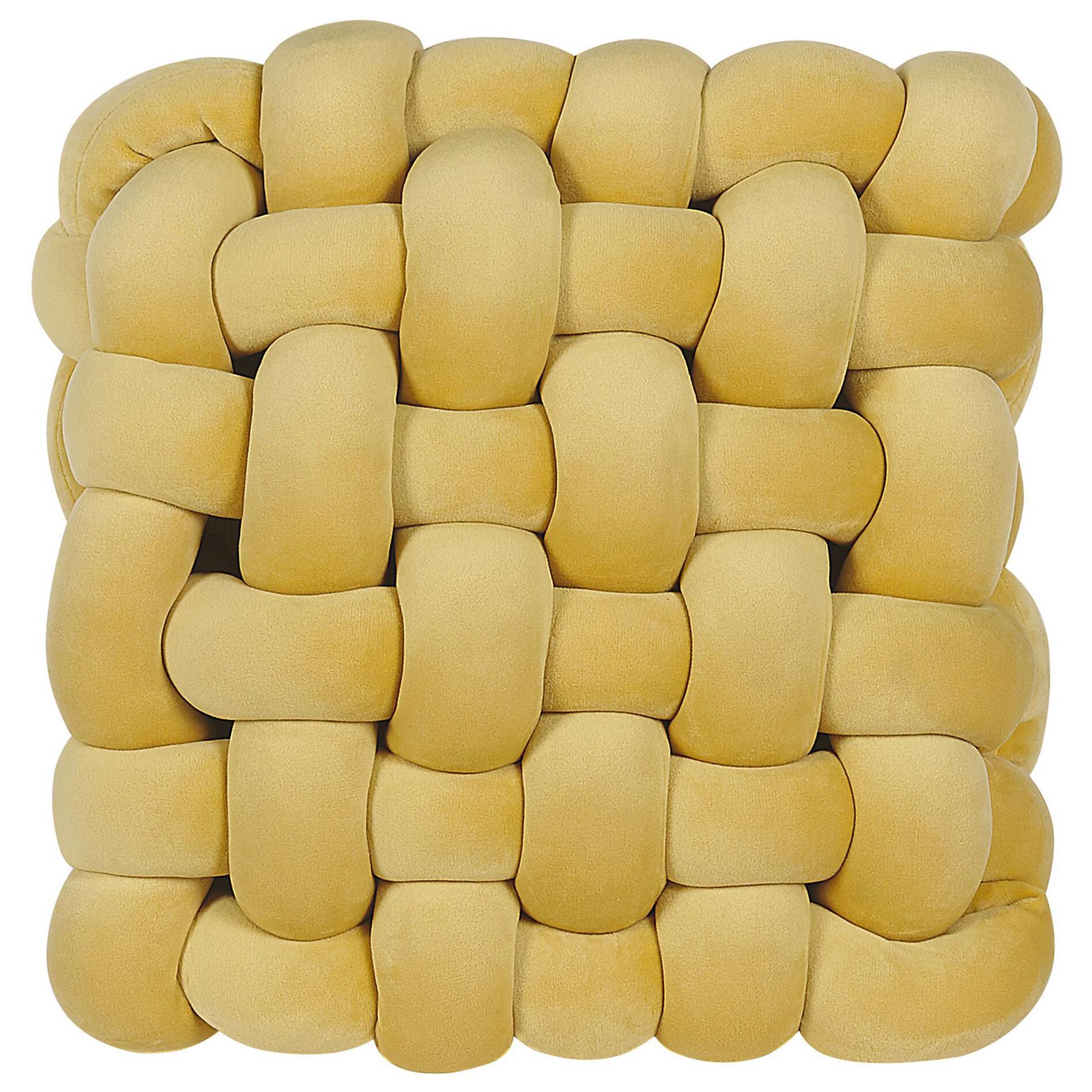 Beliani - SIRALI - Sierkussen - Geel - 30 x 30 cm - Fluweel