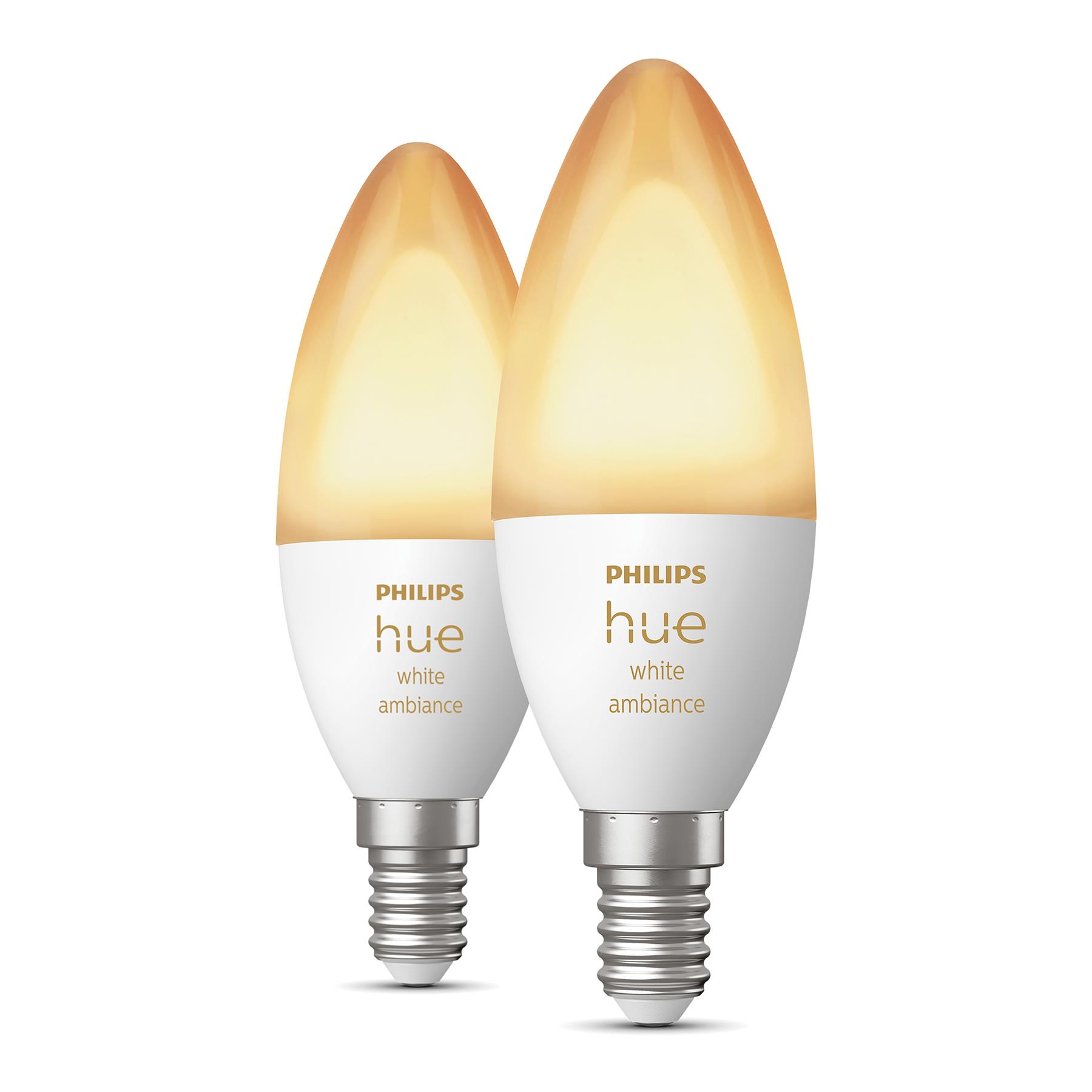 Philips Hue White Ambiance Kaarslamp - E14 - 2-pack 