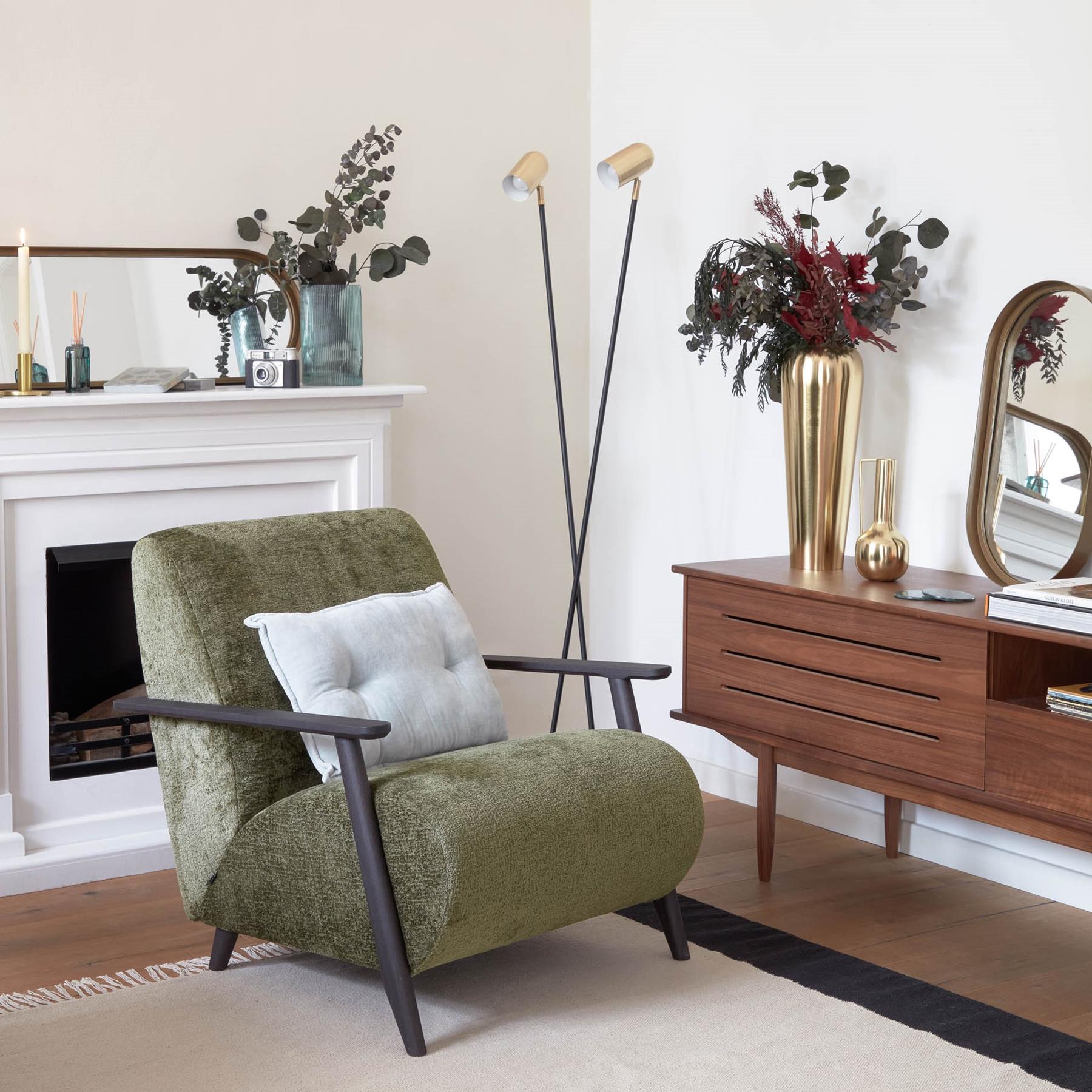 Kave Home Meghan Fauteuil - Groen (wengé)