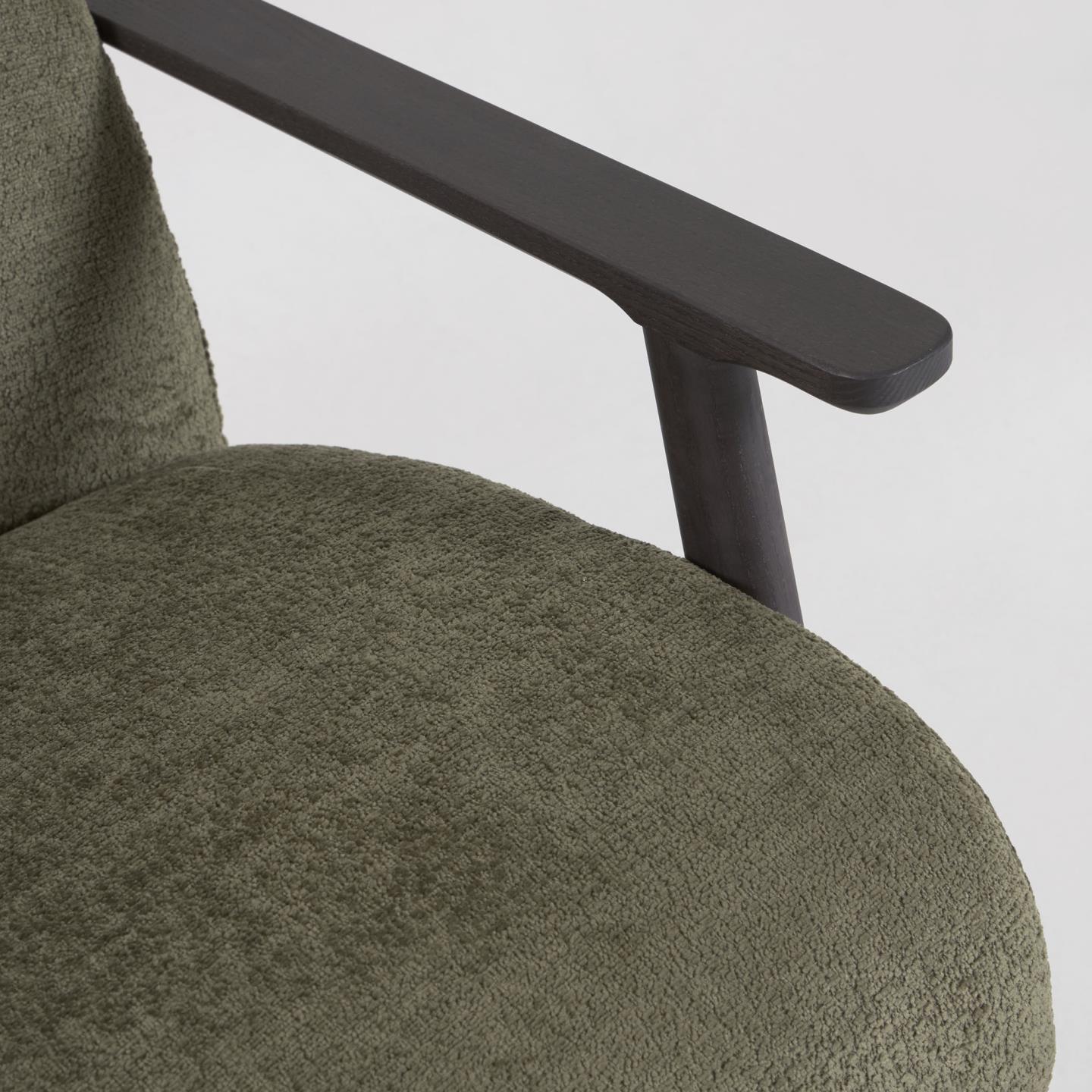 Kave Home Meghan Fauteuil - Groen (wengé)