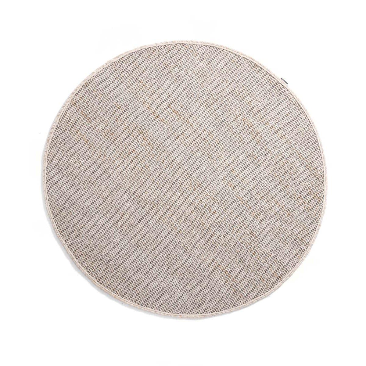 Nordic Weavers Rond wollen vloerkleed Lett - wit|beige - 190 cm rond