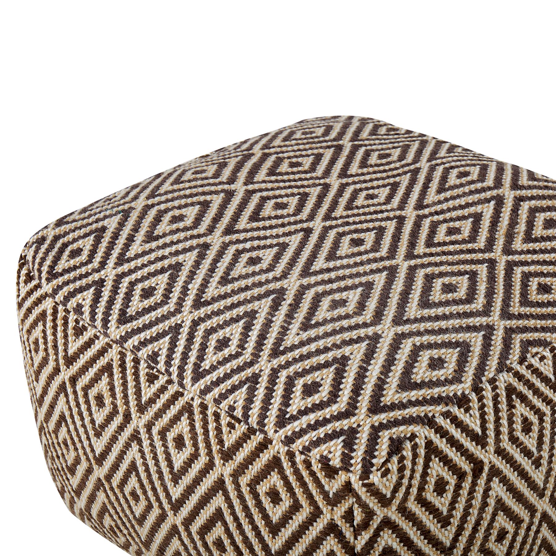 Beliani - MANISA - Poef - Bruin - 60 cm - Wol