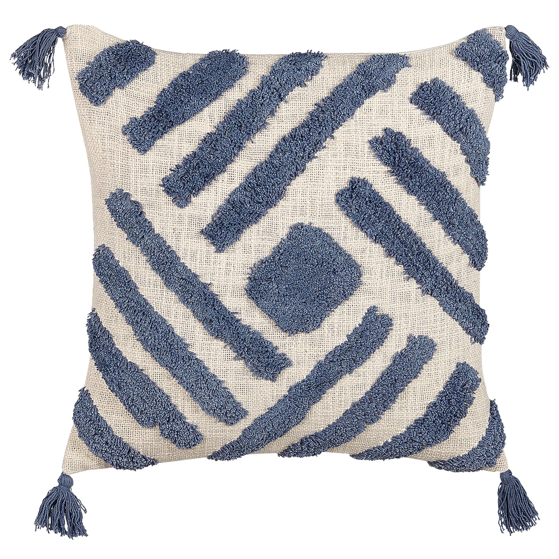 Beliani-JACARANDA -Sierkussen set van 2-Blauw-45 x 45 cm-Katoen