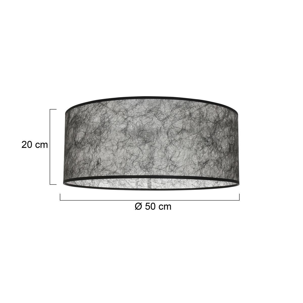 Steinhauer - kap - Shade - zwart - stof - Ø 50cm - E27 - K1066NS