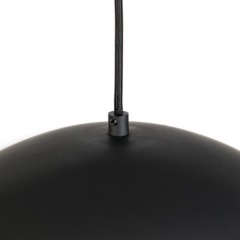 QAZQA Scandinavische hanglamp zwart met wit 2-laags - Claudius