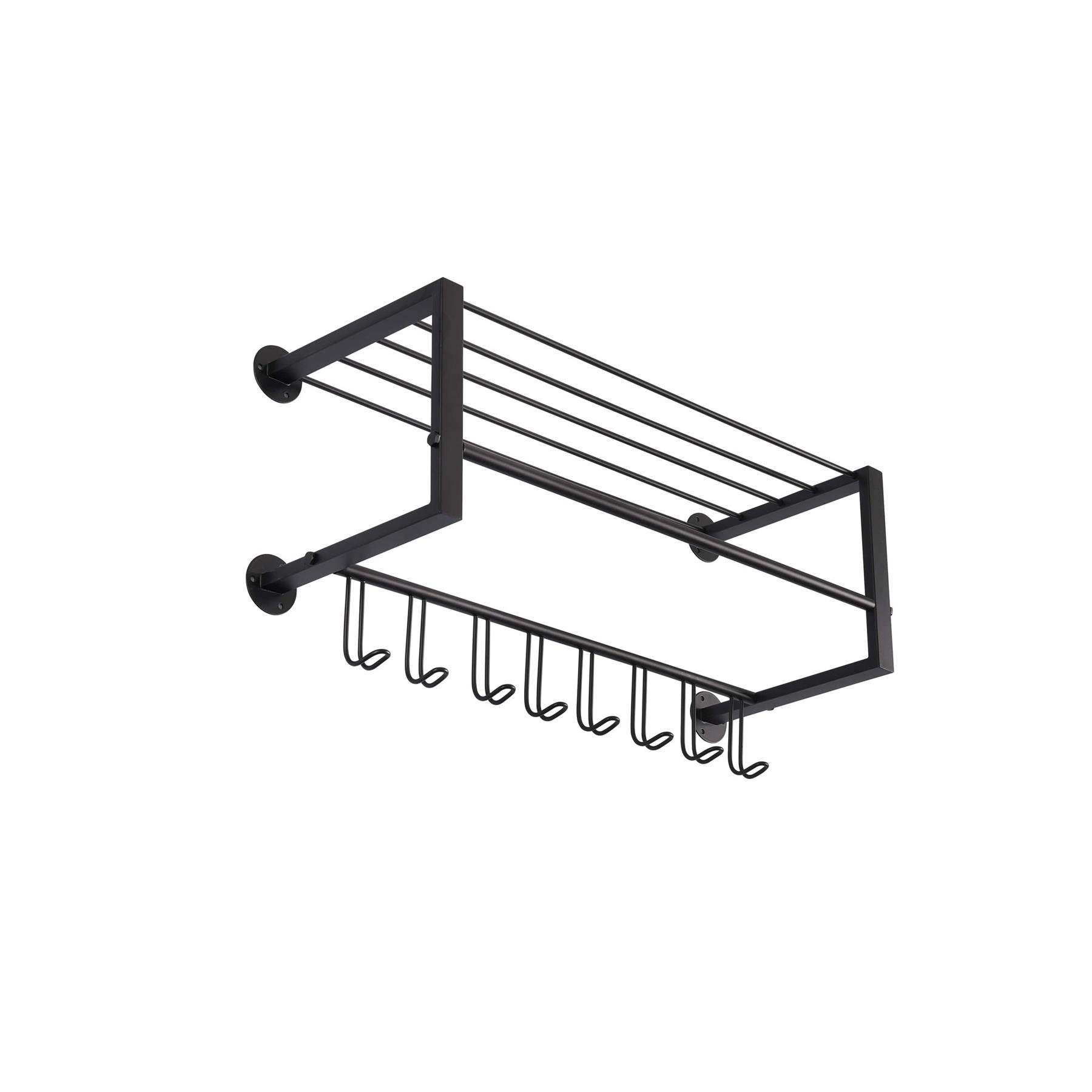 Ylumen Kapstok Small-Black B 70 cm H 37 cm zwart