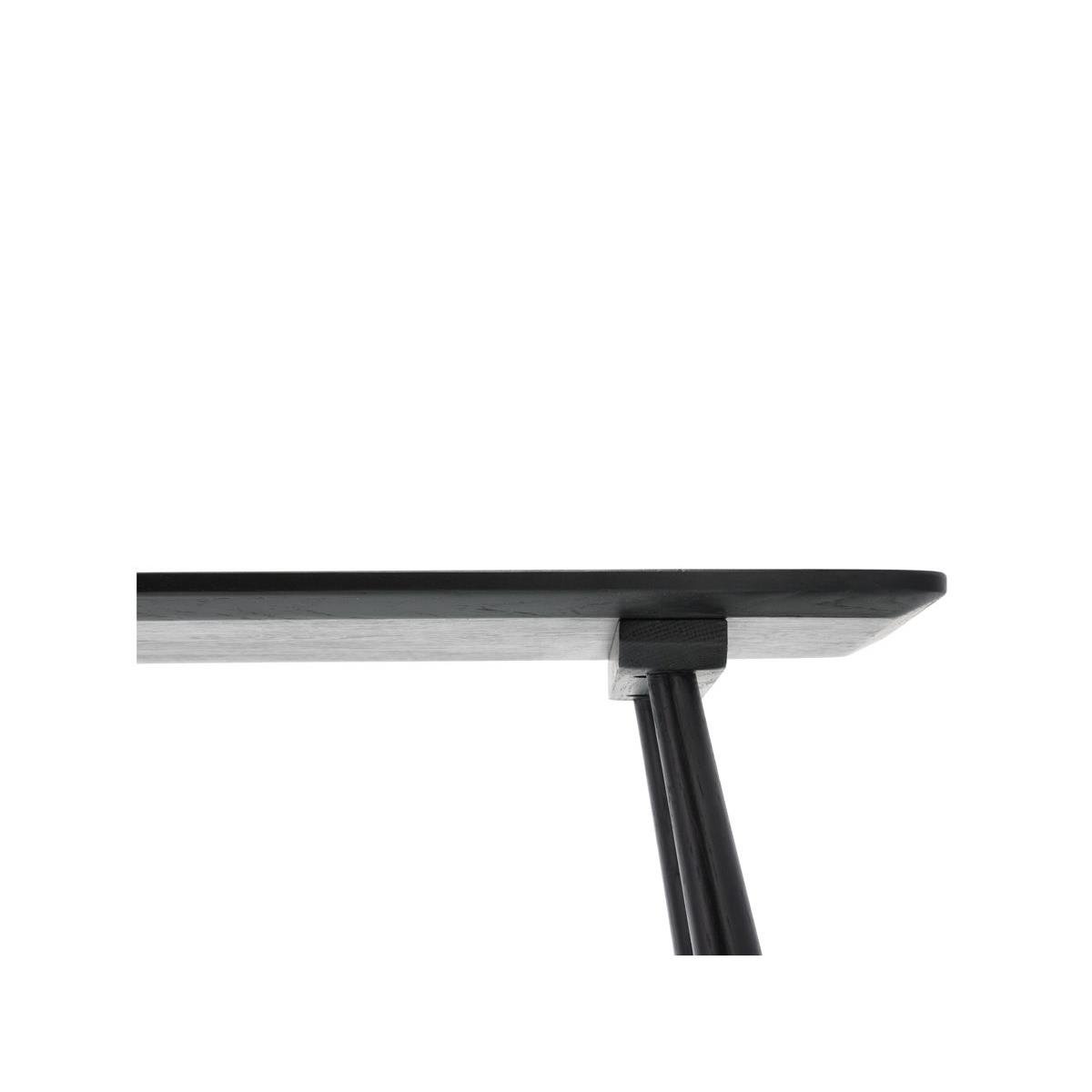 Villa Collection Bast houten bankje zwart - 90 x 45 cm